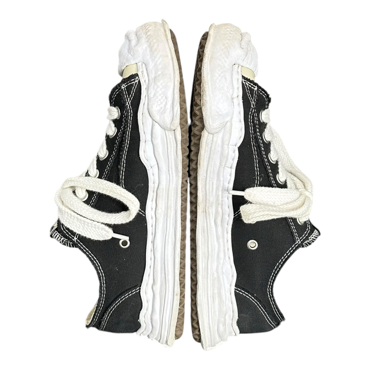 Maison MIHARA YASUHIRO(メゾンミハラヤスヒロ) HANK CANVAS LOW Top Sneakers ハンク キャンバス ローカット スニーカー A05FW702 44 ブラック×ホワイト