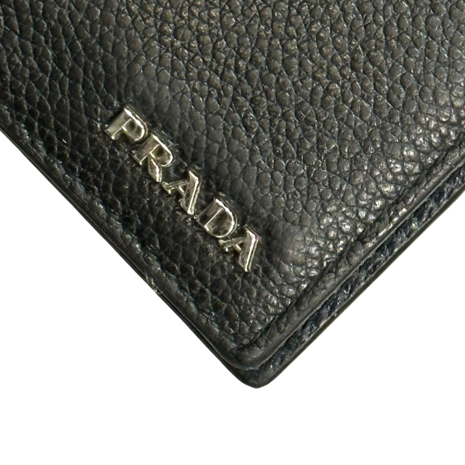 PRADA(プラダ) Vitello Daino Leather Wallet ヴィッテロダイノレザー 二つ折り財布 2M0513 ブラック