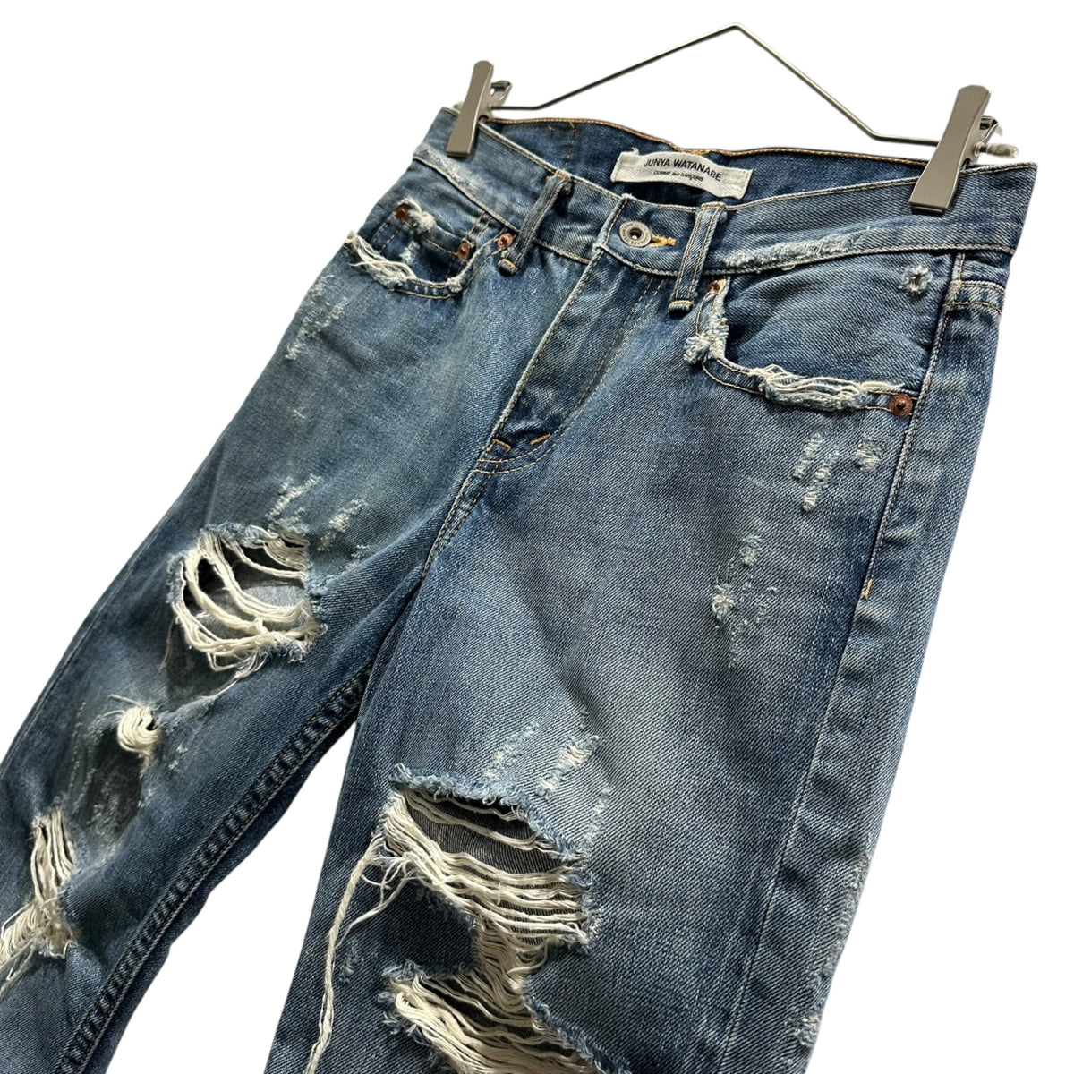 JUNYA WATANABE COMME des GARCONS(ジュンヤワタナベコムデギャルソン) 2005AW Destroyed Denim Pants デストロイ デニム パンツ JP-P058 S インディゴ 00's AD2005