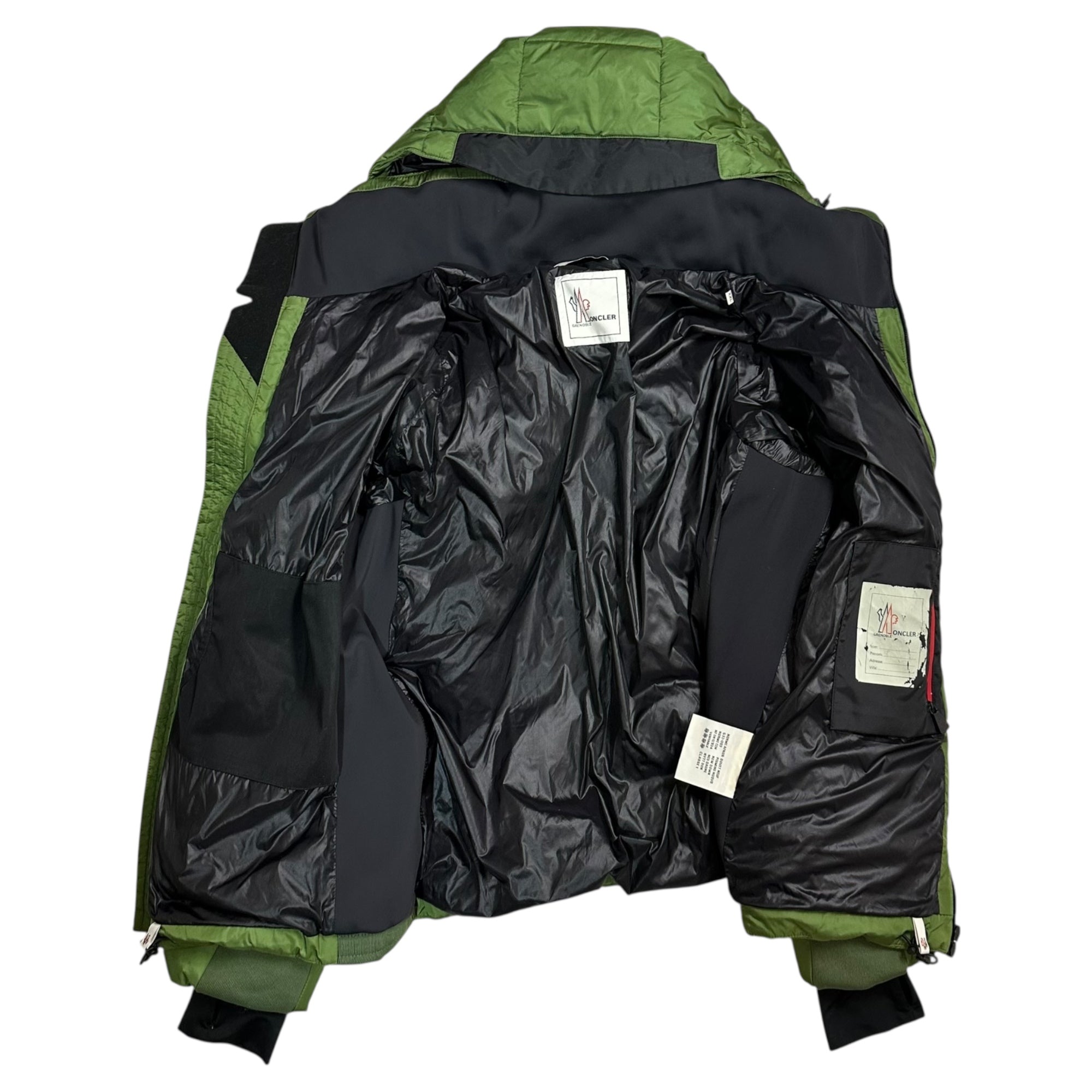 MONCLER GRENOBLE(モンクレール グルノーブル) RIND Old Hooded Down Jacket オールド フーデッド ダウン ジャケット XXL グリーン×ブラック
