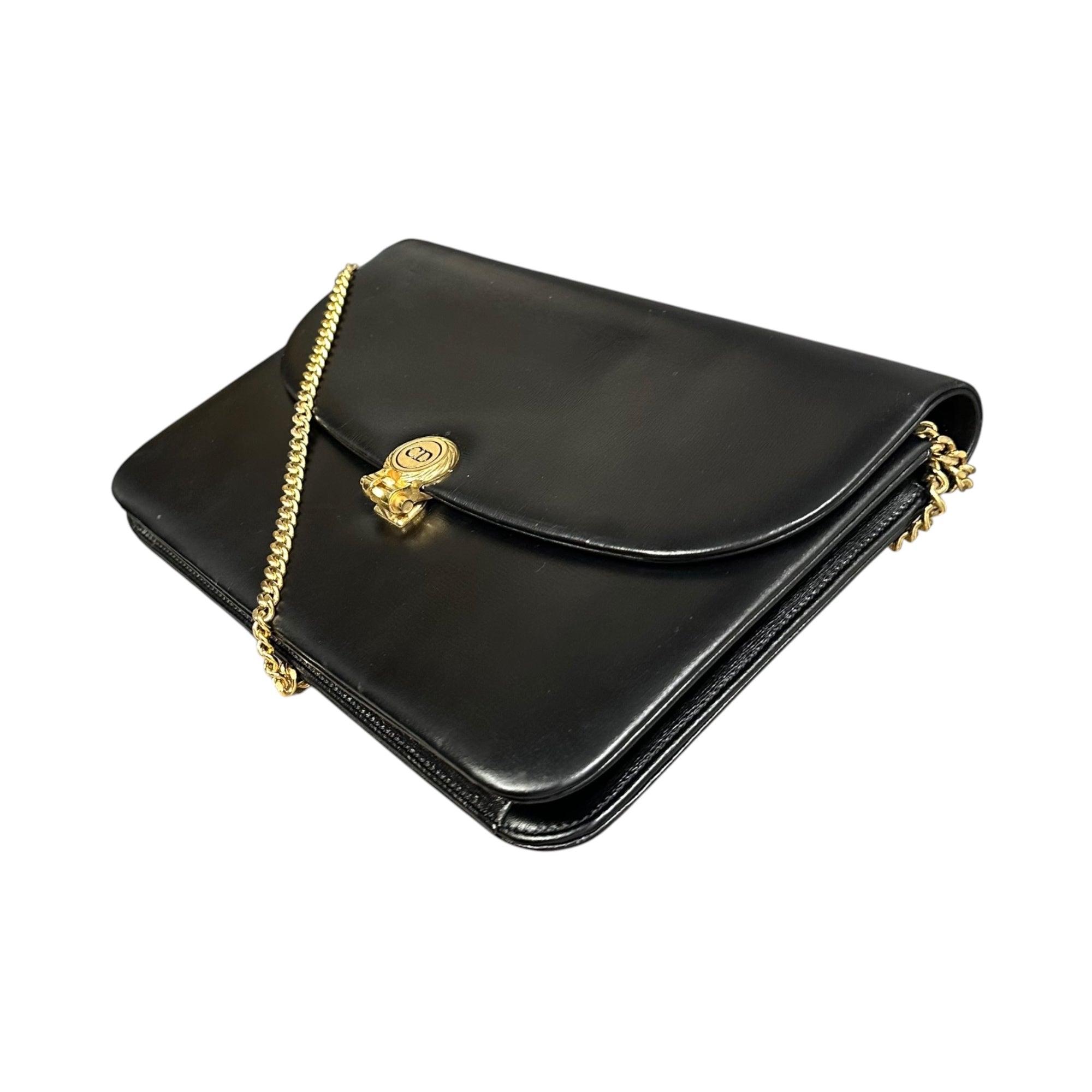 Christian Dior(クリスチャンディオール) 1980's Chain Leather Shoulder Bag チェーン レザー ショルダー バッグ ブラック 80's 80年代 ヴィンテージ