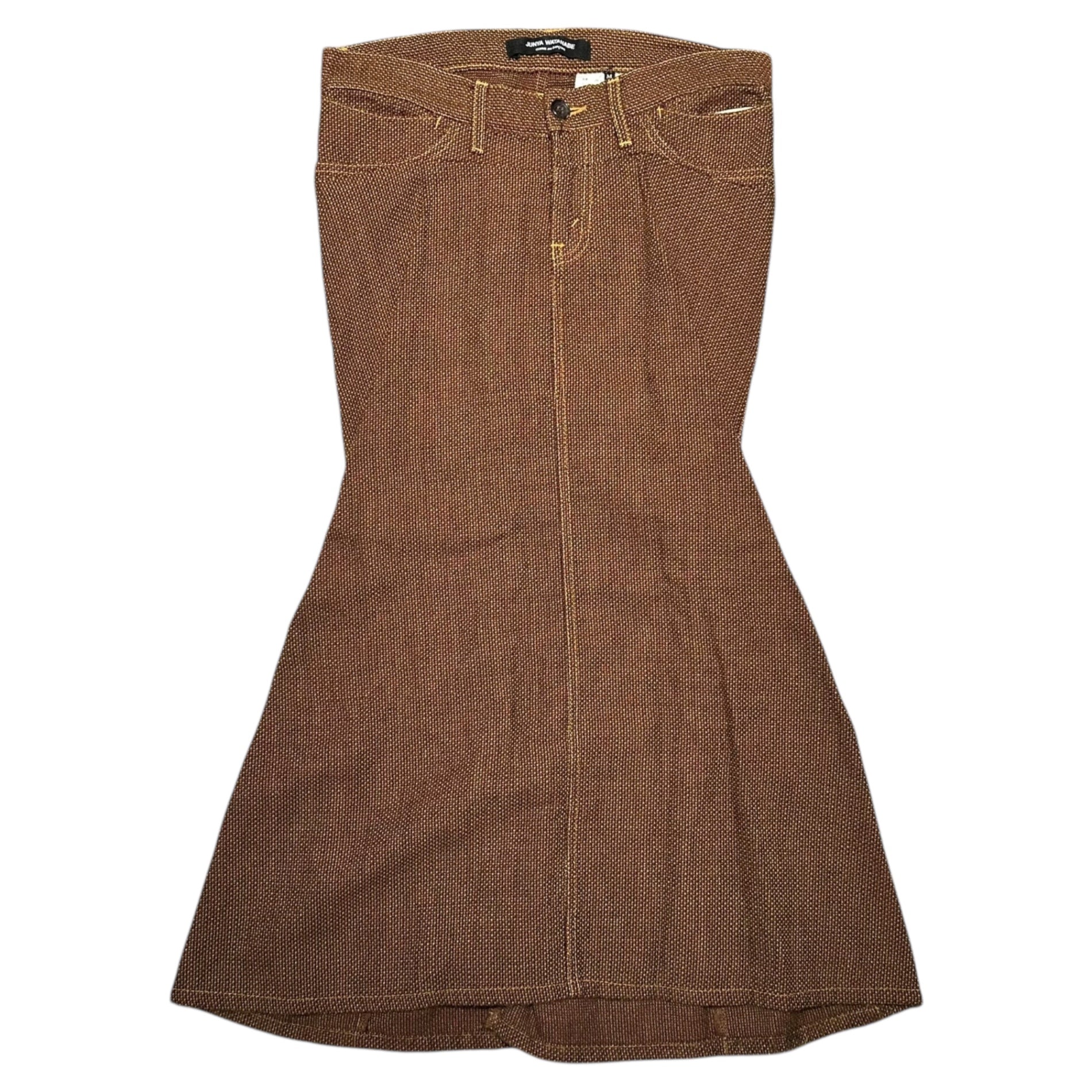 COMME des GARCONS JUNYA WATANABE(コムデギャルソンジュンヤワタナベ) 04AW Vintage Tweed Mermaid Skirt ヴィンテージ ツイード マーメイド スカート JN-S011 M イエロー×ブラック×ピンク AD2004