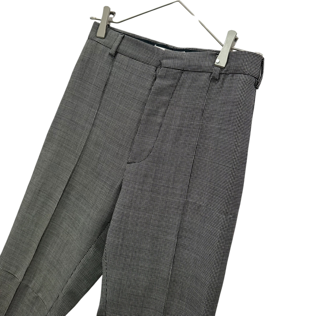 Maison Martin Margiela(メゾン マルタンマルジェラ) 2010SS Slim-Fit Micro-Check Center-Crease Slacks スリム フィット マイクロ チェック センター プレス スラックス S30KA0207 46 ブラック×ホワイト 10ライン デザインチーム期