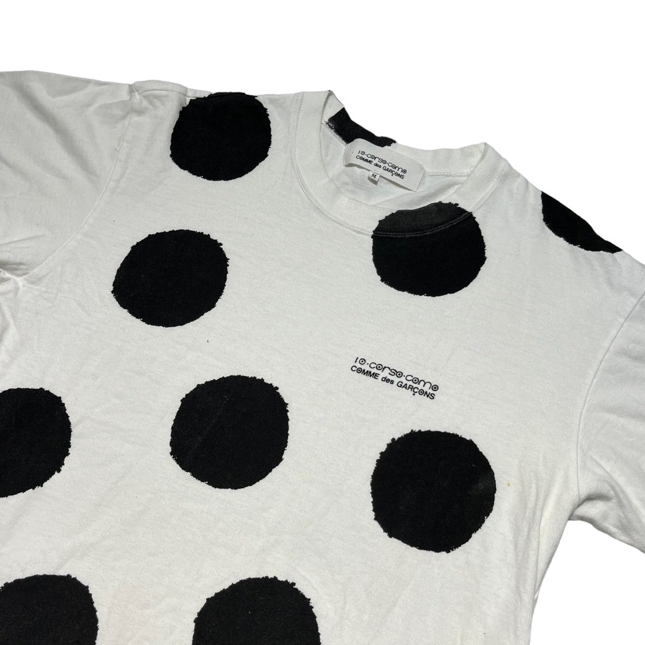 COMME des GARCONS×10 corso como(コムデギャルソン×ディエチコルソコモ) 05SS  logo dot t-shirt コラボ ロゴ ドット Tシャツ SO-T902 M ホワイト 半袖 AD2004