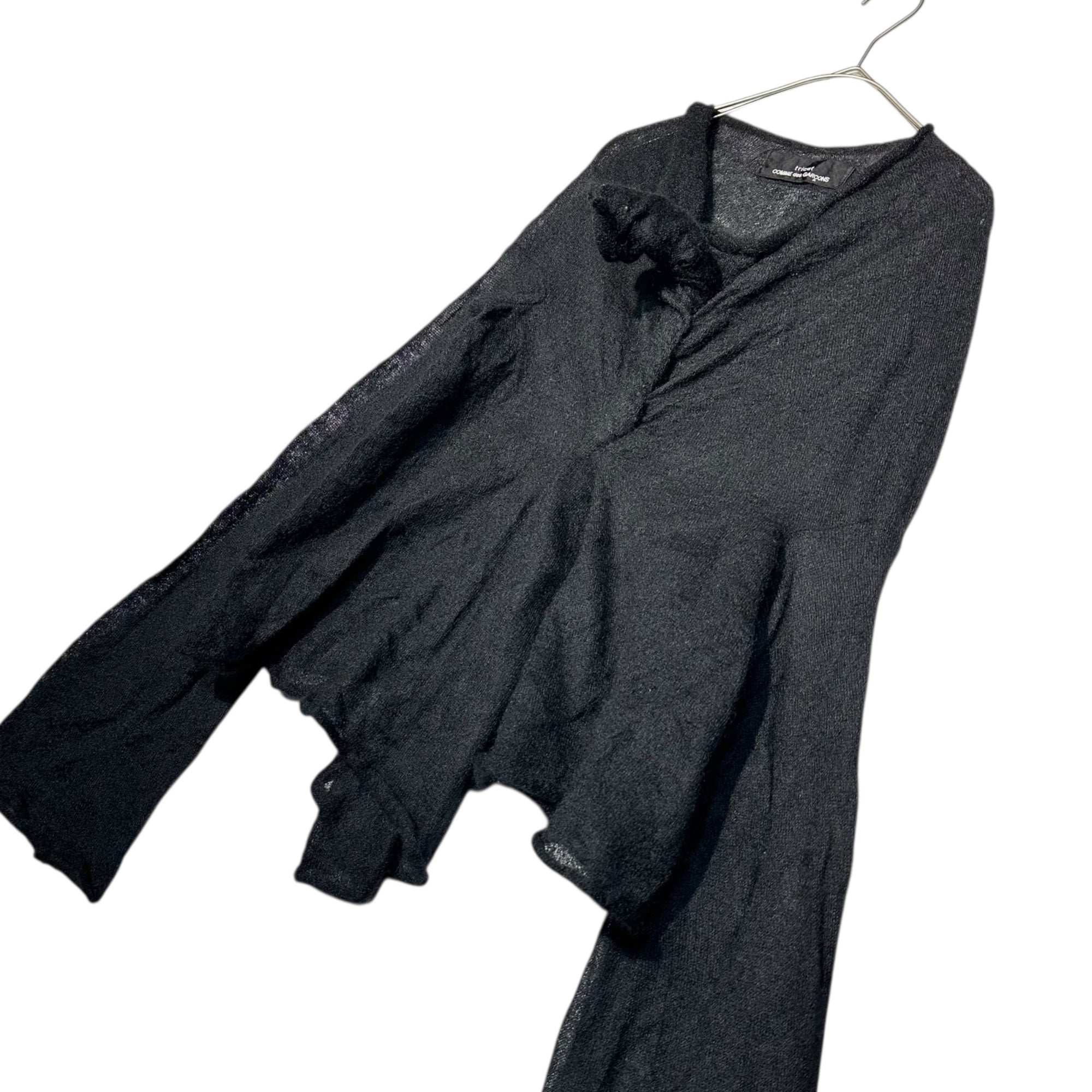 tricot COMME des GARCONS(トリココムデギャルソン) Deformed mohair knit pullover 変形 モヘヤ ニット プルオーバー FREE ブラック