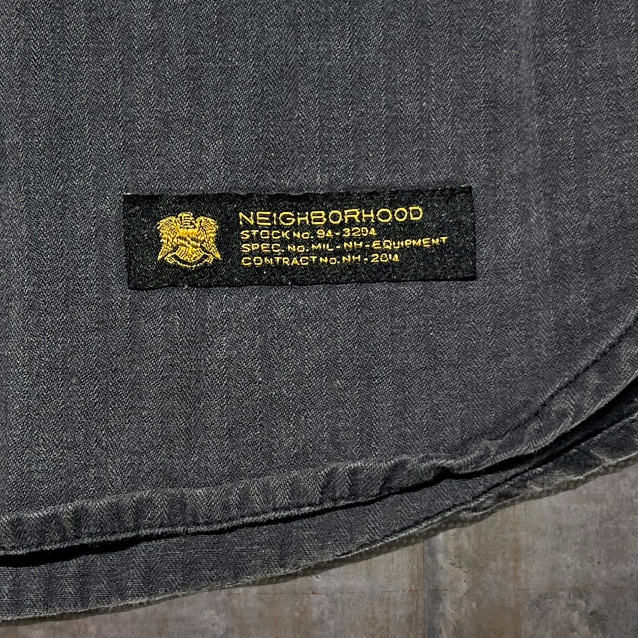 NEIGHBORHOOD(ネイバーフッド) ヘリンボーンワークシャツ 171SPNh-SHM03 L ブラック