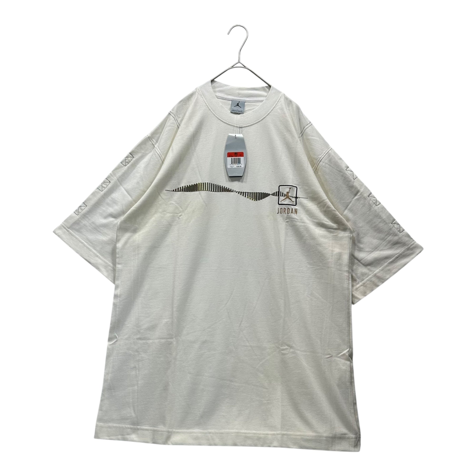 NIKE(ナイキ) 90's JORDAN Logo Embroidery Tee ジョーダン ロゴ 刺繍 Tシャツ 181199-100 L ホワイト 90年代 ヴィンテージ デッドストック