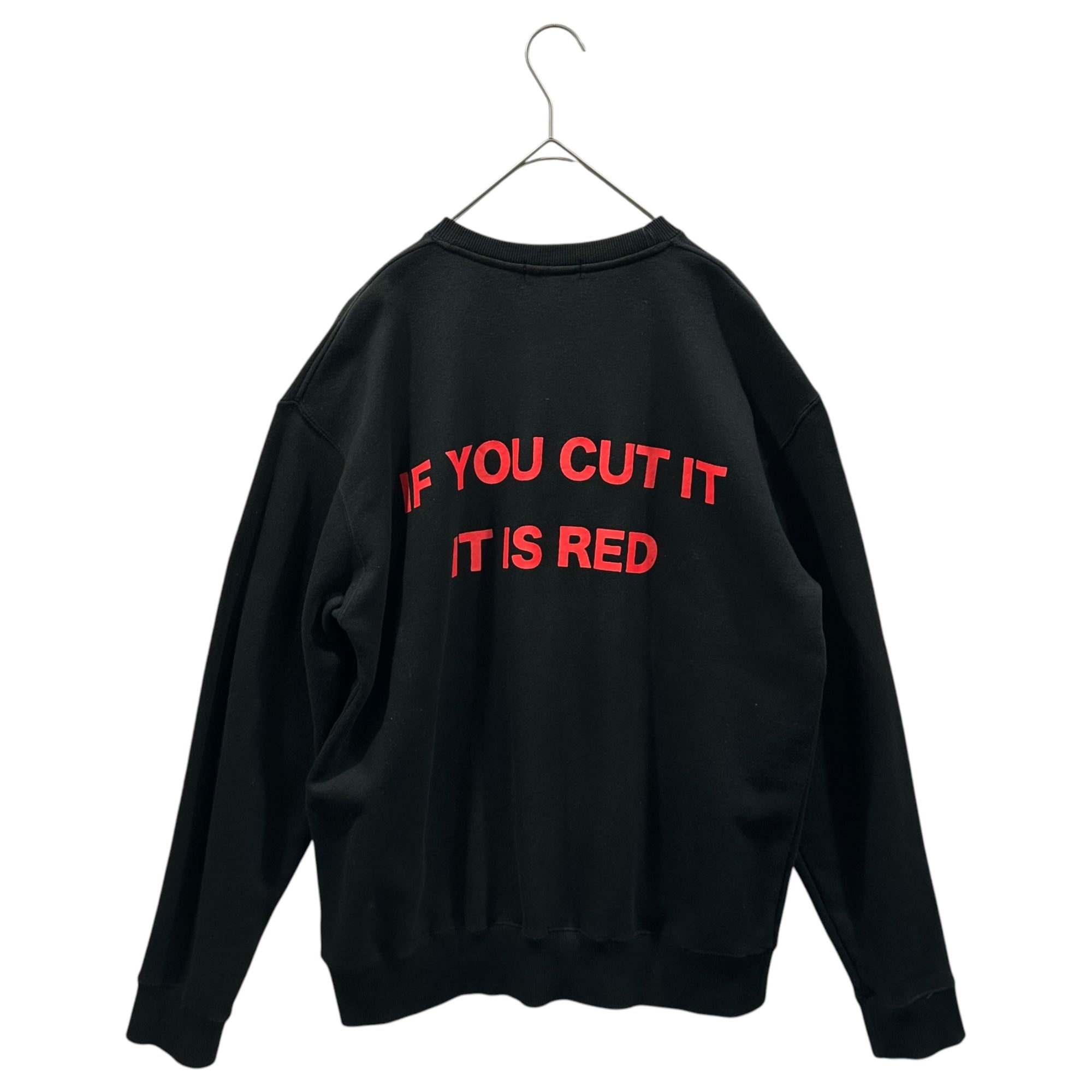 rebellious(リベリアス) IF YOU CUT IS RED L/S sweatshirt 長袖 スウェット XL ブラック×レッド