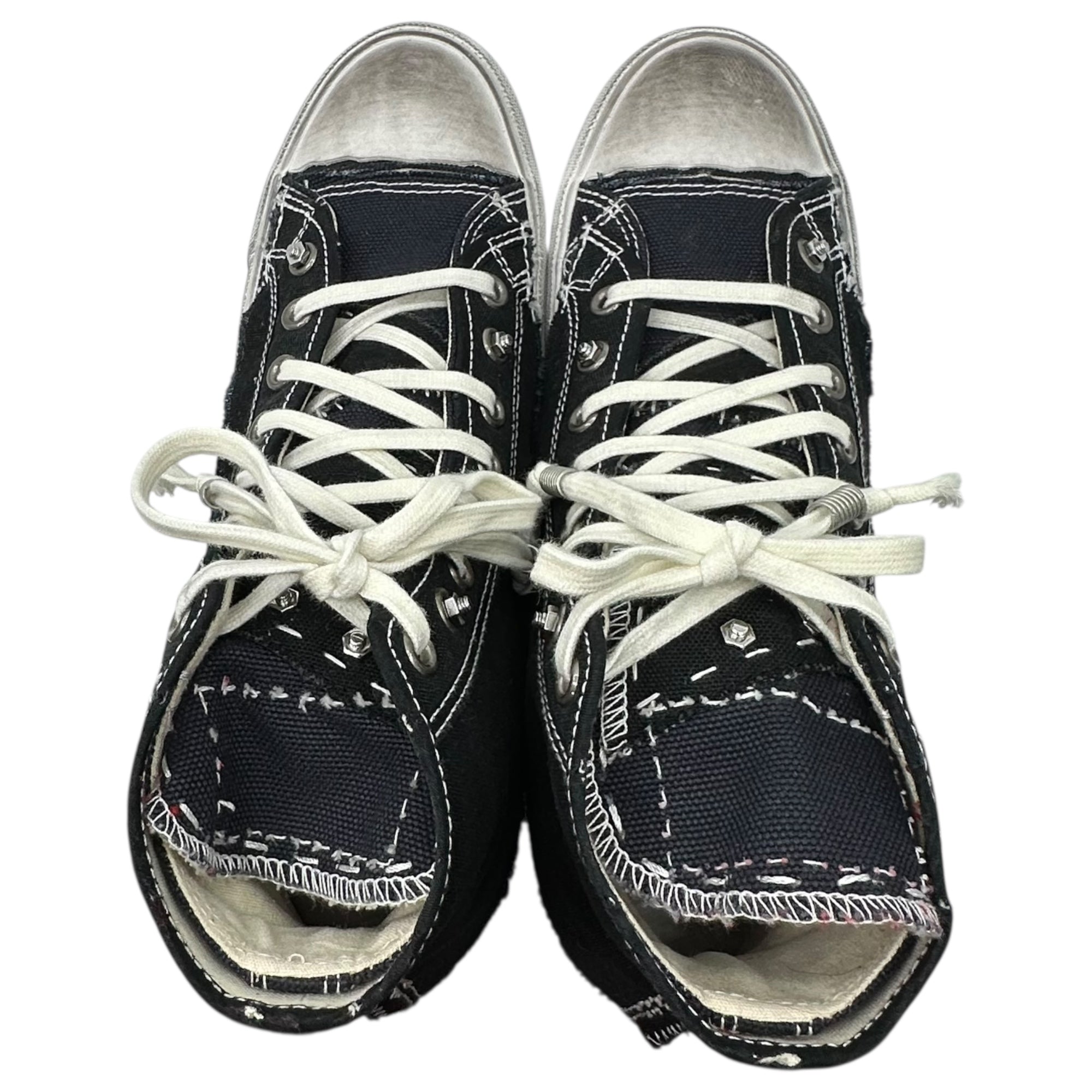 MAISON MARGIELA(メゾンマルジェラ) 25AW LOVE TO DEATH High top sneakers デストロイ 再構築 ハイカット スニーカー S97WS0082 41 ブラック