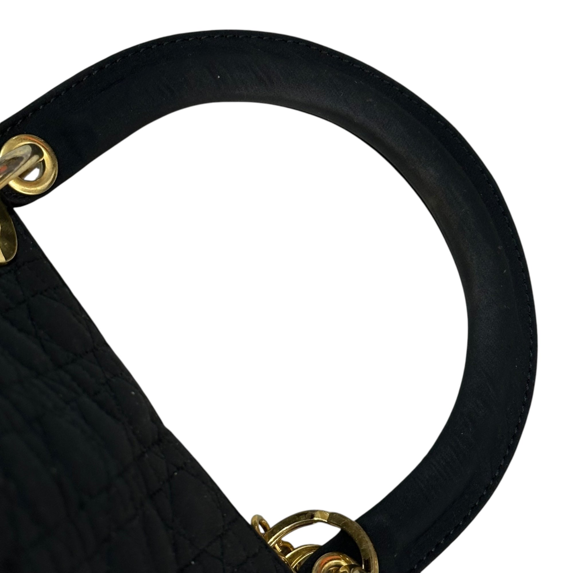 Christian Dior(クリスチャンディオール) Lady Dior Cannage Handbag レディディオール カナージュ ハンド バッグ ブラック キルティング