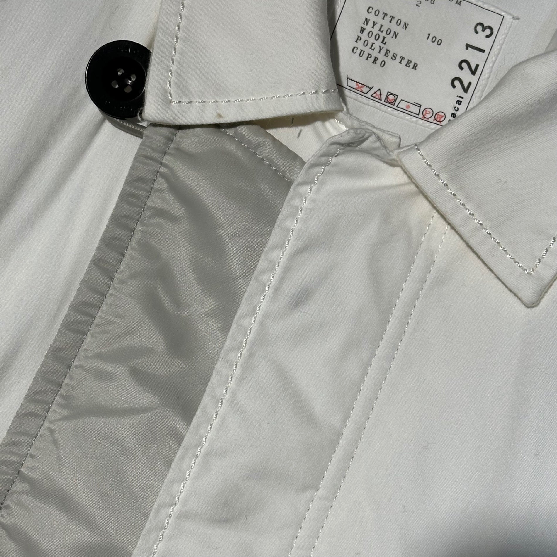 sacai(サカイ) 20AW Dockable Military Coat ドッキング ミリタリー コート 20-02213M 2(M程度) ホワイト×グレー