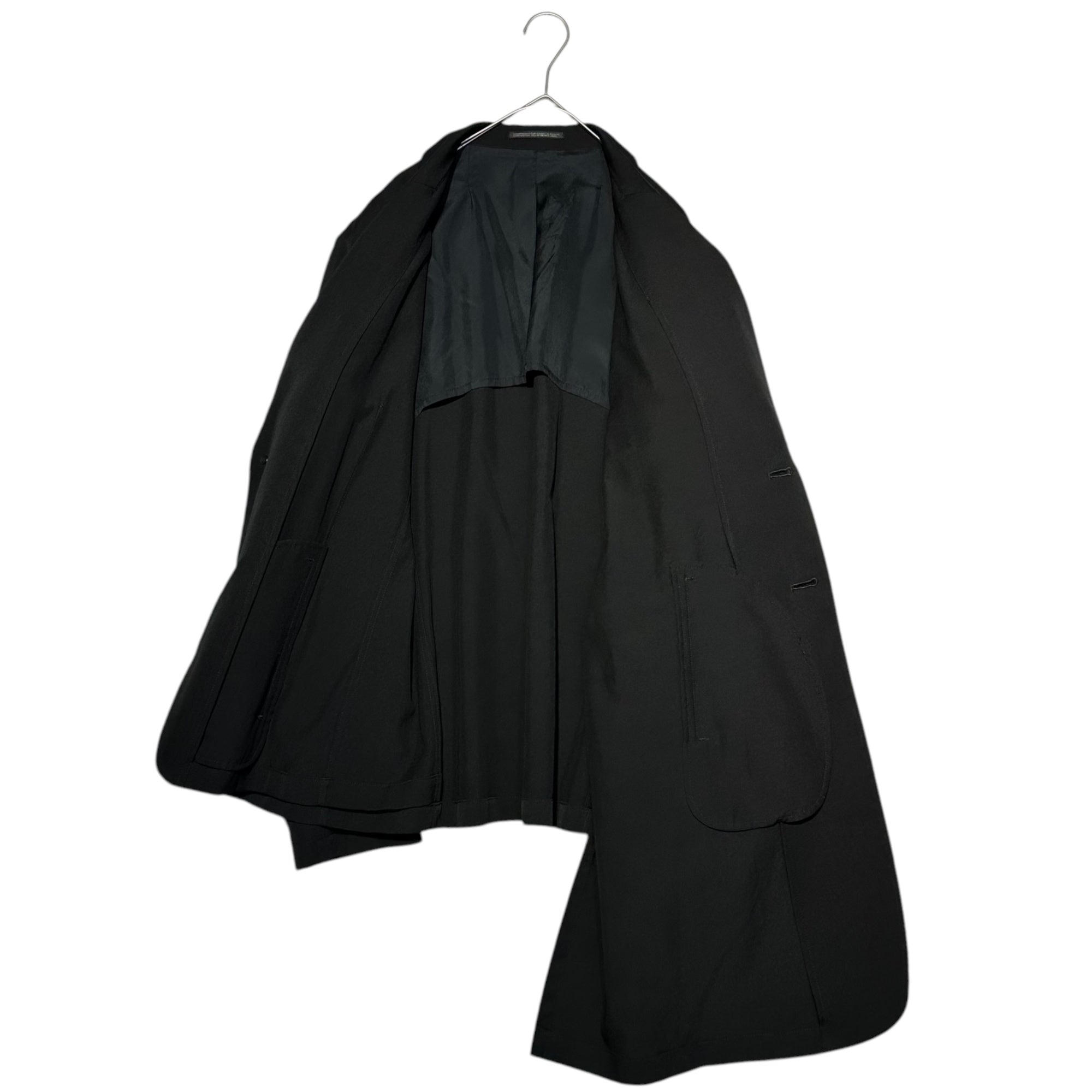 YOHJI YAMAMOTO POUR HOMME(ヨウジヤマモトプールオム) 18SS Complication Layered Jacket 煩悩 レイヤード ジャケット 無地 HW-J62-100 2(M程度) ブラック 参考定価156,200円(税込)