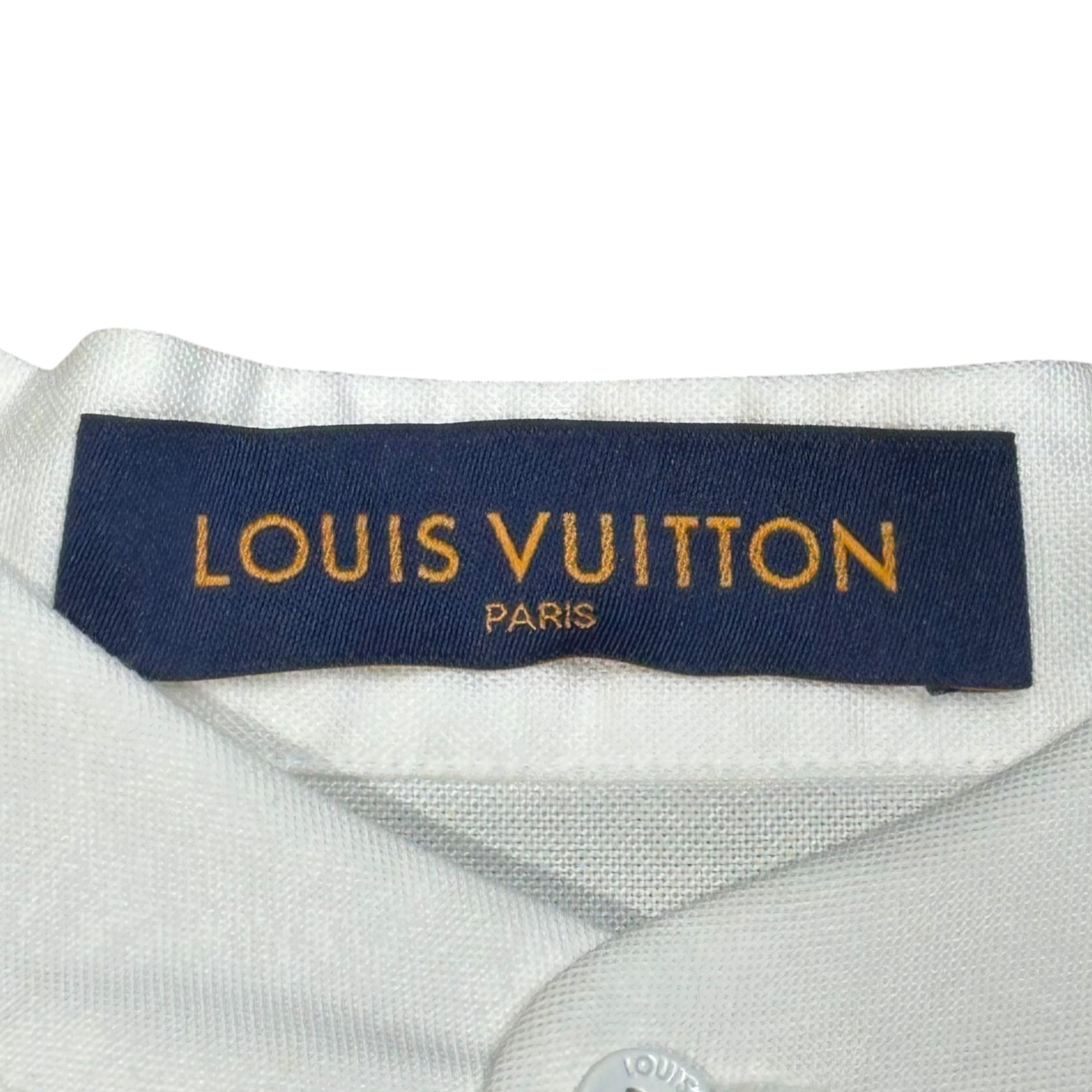 LOUIS VUITTON × NIGO(ルイヴィトン × ニゴー) 22SS Printed Tiger Mandarin Collar Long Sleeve Shirt プリンテッド タイガー マンダリン カラー 長袖 シャツ HMS02W XS ホワイト×イエロー 限定コラボアイテム