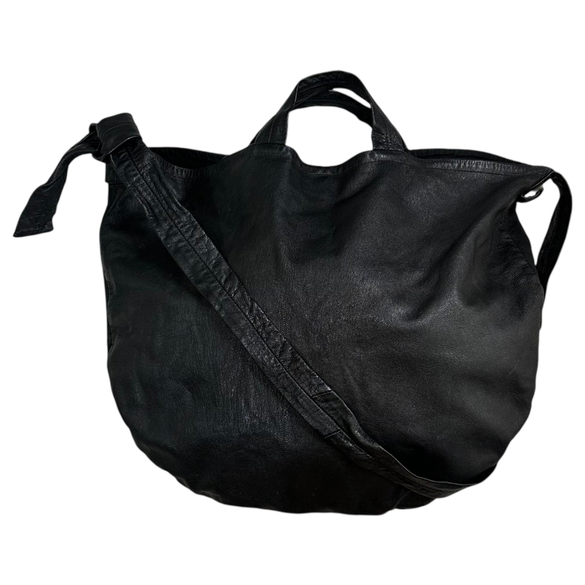 REN(レン) 2WAY LEATHER BAG 2ウェイ レザー バッグ ブラック
