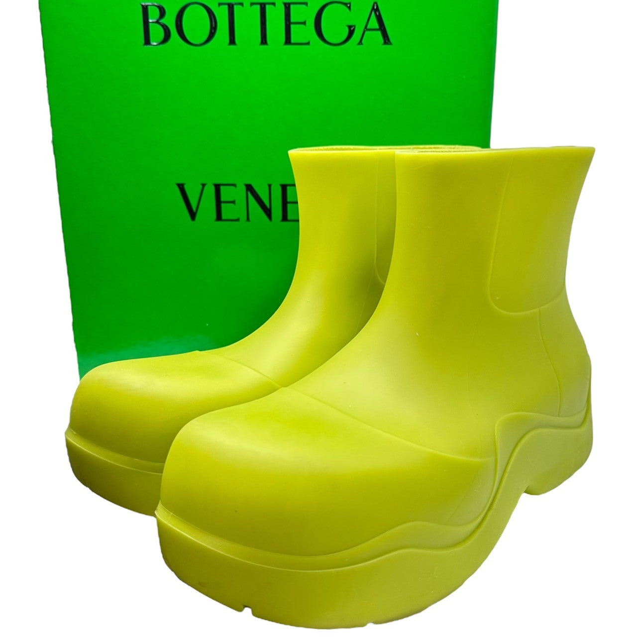 BOTTEGA VENETA(ボッテガヴェネタ) Paddle Boots パドル ブーツ 42(27cm程度) グラス グリーン レイン ラバー