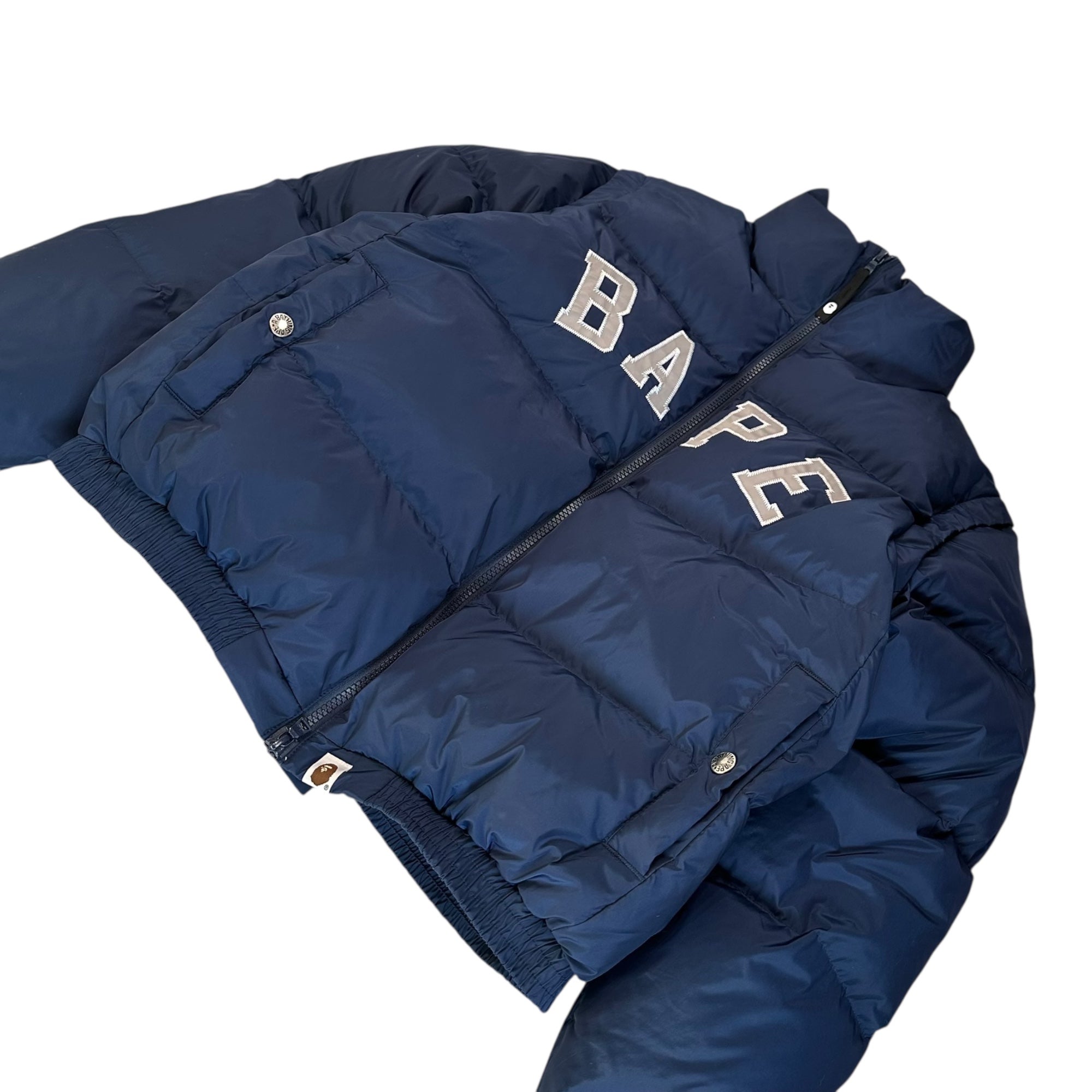 A BATHING APE(アベイシングエイプ) 25AW BAPE DETACHABLE SLEEVES DOWN JACKET 2WAY ダウン ジャケット 001DNK802001L F ネイビー