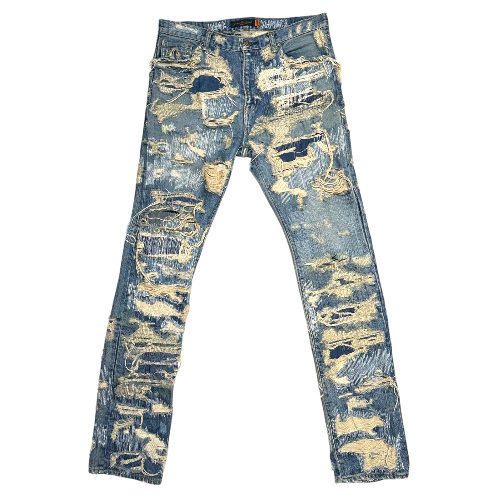 【近日公開】UNDERCOVERISM(アンダーカバイズム) 05AW 85 DENIM Hard Crash Denim Pants 85デニム ハード クラッシュ デニム パンツ 5A240-P2 3(Ｍ～L程度) インディゴ