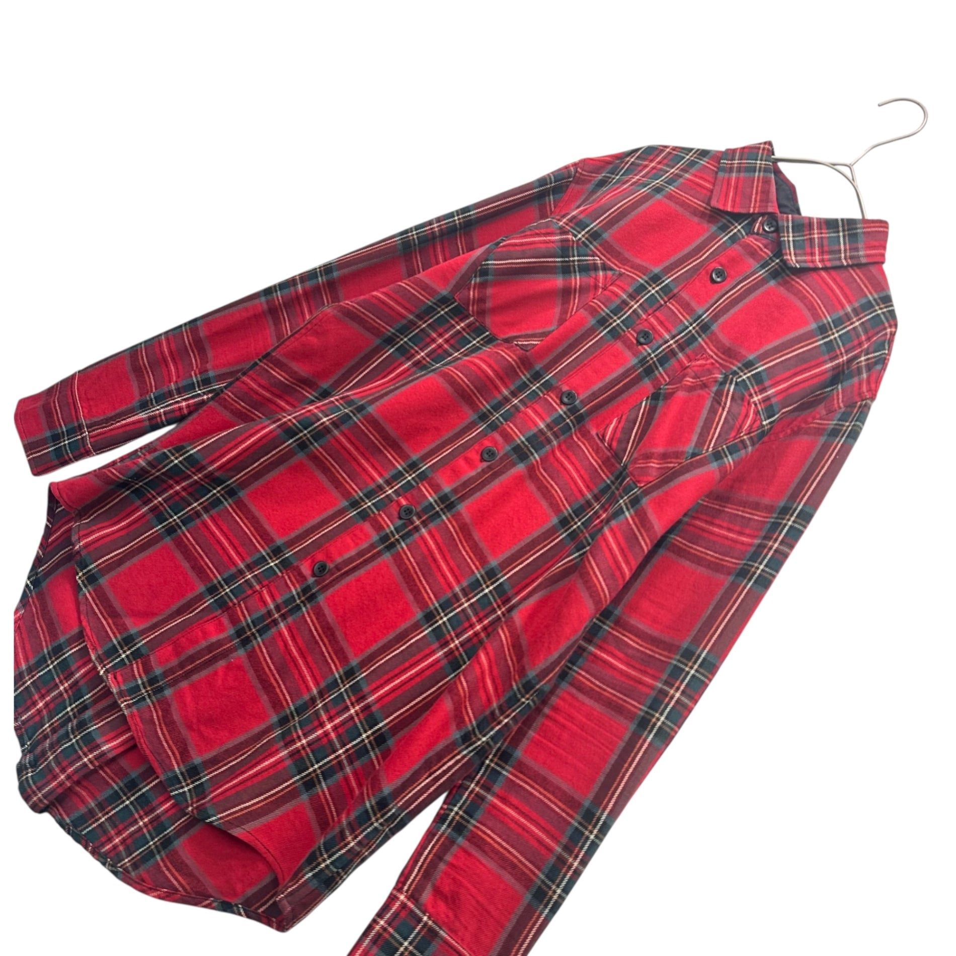 Fear of God(フィアオブゴッド) 2013-2014 second collection Back Zip Tartan Check shirt セカンドコレクション タータンチェック バックジップ シャツ S レッド×グリーン