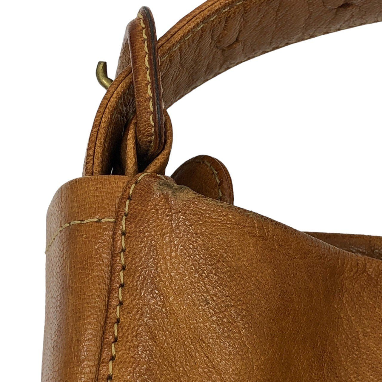 genten(ゲンテン) leather shoulder bag  レザー ショルダー バッグ 本革 大きめ 収納多い マロン ブラウン