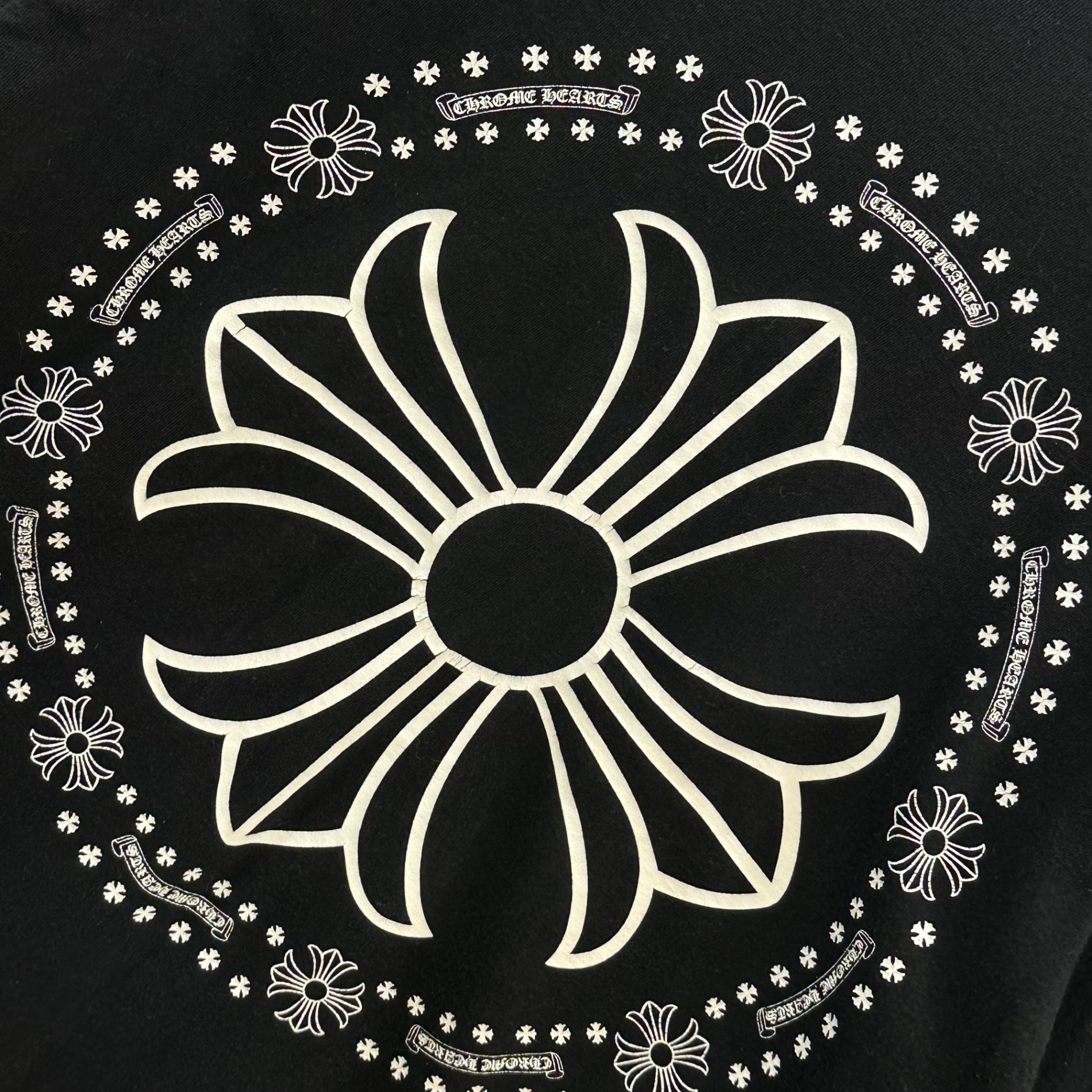 CHROME HEARTS(クロムハーツ) CH Plus Circle Logo L/S Tee CHプラス サークルロゴ ロングスリーブ Tシャツ 2212-304-0158 M ブラック×ホワイト 長袖 クロムハーツジャパンタグ