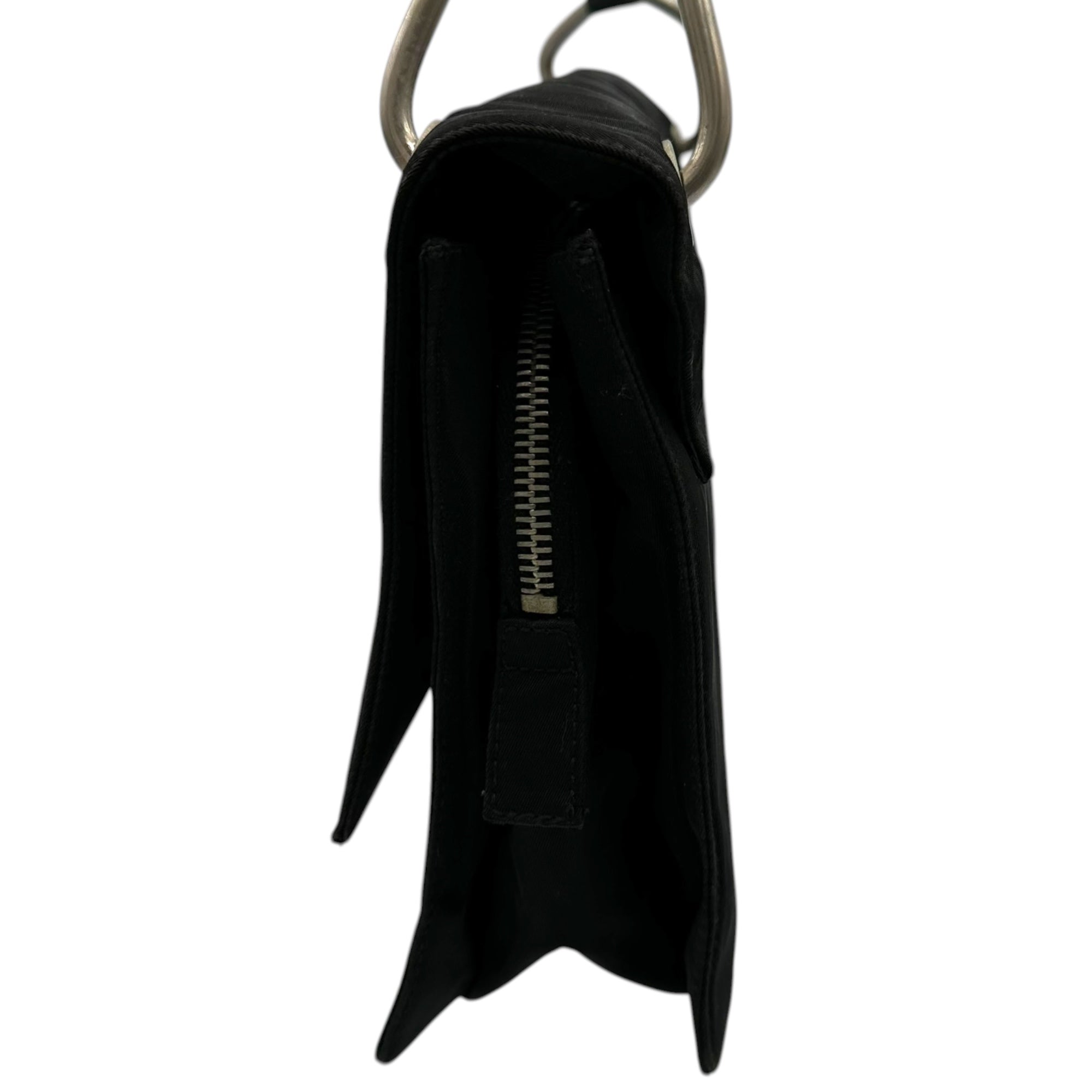 PRADA(プラダ) Nylon One-Shoulder Bag ナイロン ワンショルダー バッグ ブラック スクエア 金具 ロゴ