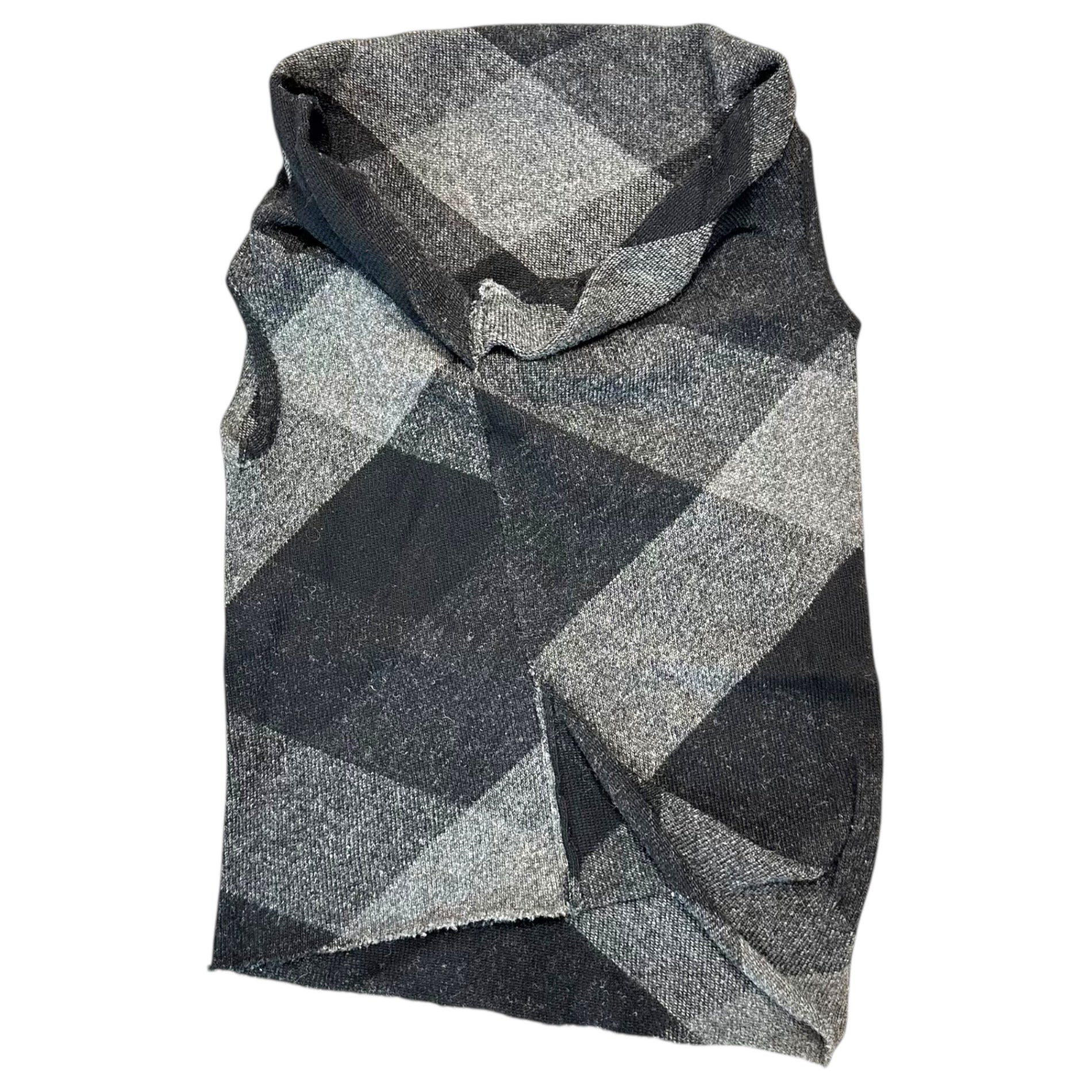 Y's(ワイズ) Shaped Wool Sleeveless Knit 変形 ウール ノースリーブ ニット YN-T35-965 表記無(M程度) グレー ベスト