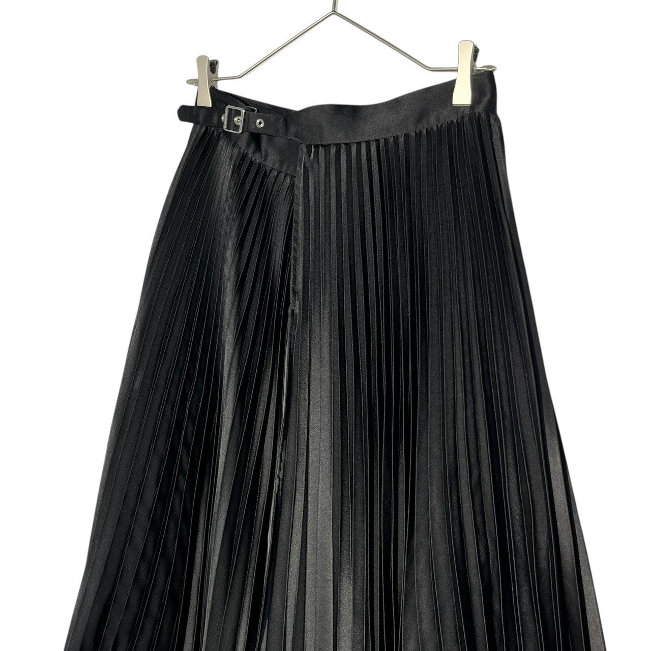 noir kei ninomiya(ノワールケイニノミヤ) 23AW pleated long skirt プリーツ ロング スカート ベルト 3L-S002 S ブラック AD2023コムデギャルソン