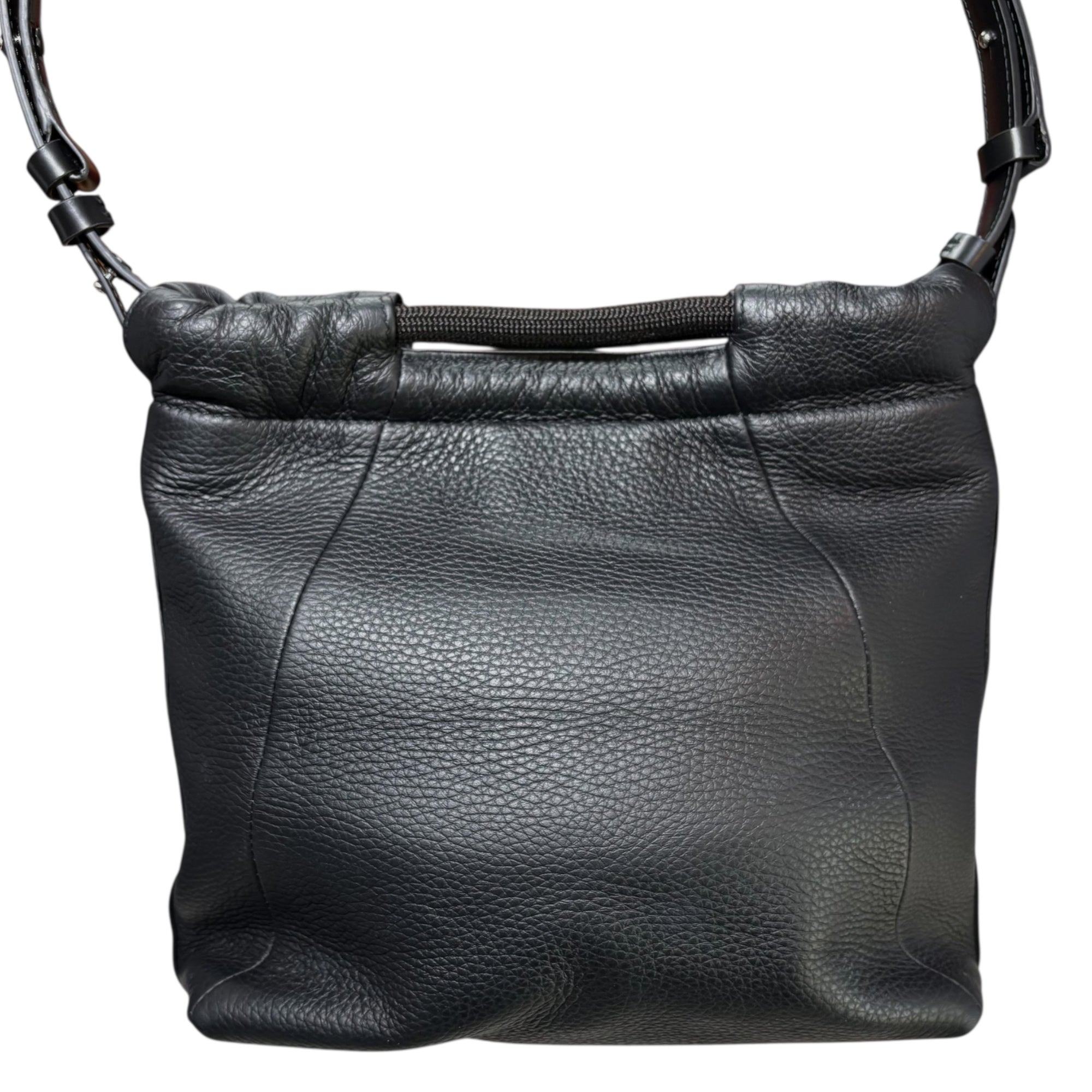 MAISON MARGIELA(メゾンマルジェラ) SOFT 5AC DRAWSTRING BAG ソフト ドローストリング レザー バッグ SB1WG0044 P4746 TB013 ブラック 2WAY ディアスキン