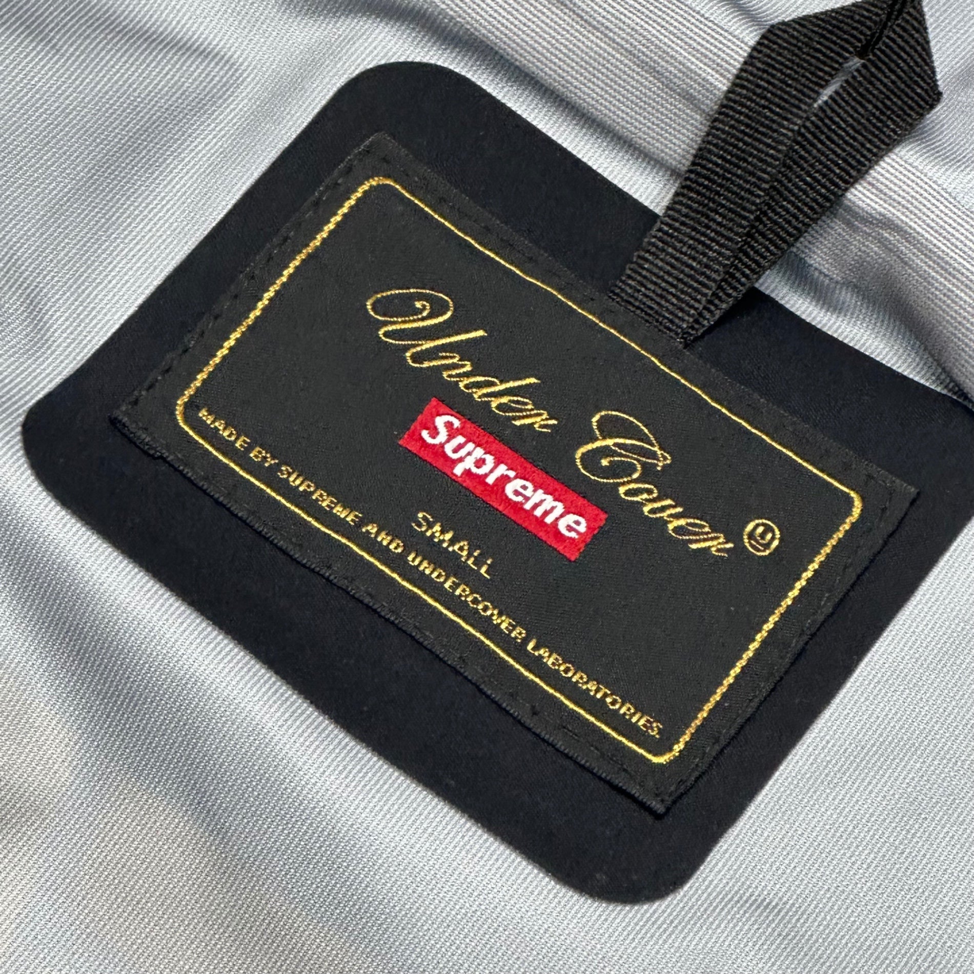SUPREME × UNDERCOVER(シュプリーム × アンダーカバー) 18SS Public Enemy Taped Seam Parka パブリックエネミー テープ シーム パーカー マウンテンパーカー S ブラック×ブルー
