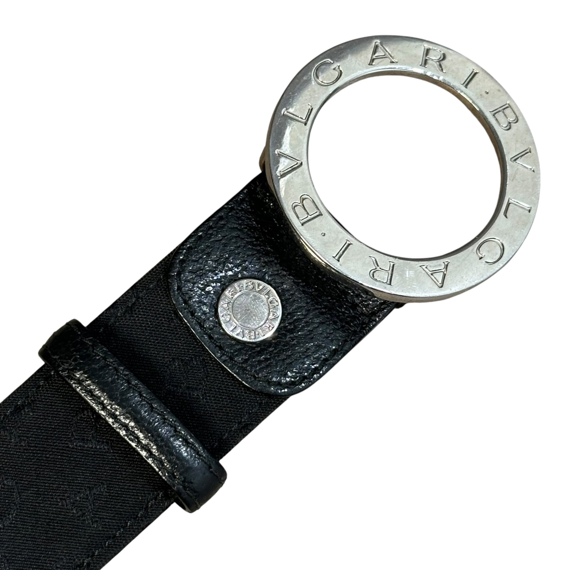 BVLGARI(ブルガリ) BVLGARI BVLGARI BELT - Logomania ブルガリ ブルガリ ベルト ロゴマニア 105/42 ブラック LOEAEA B.zero1