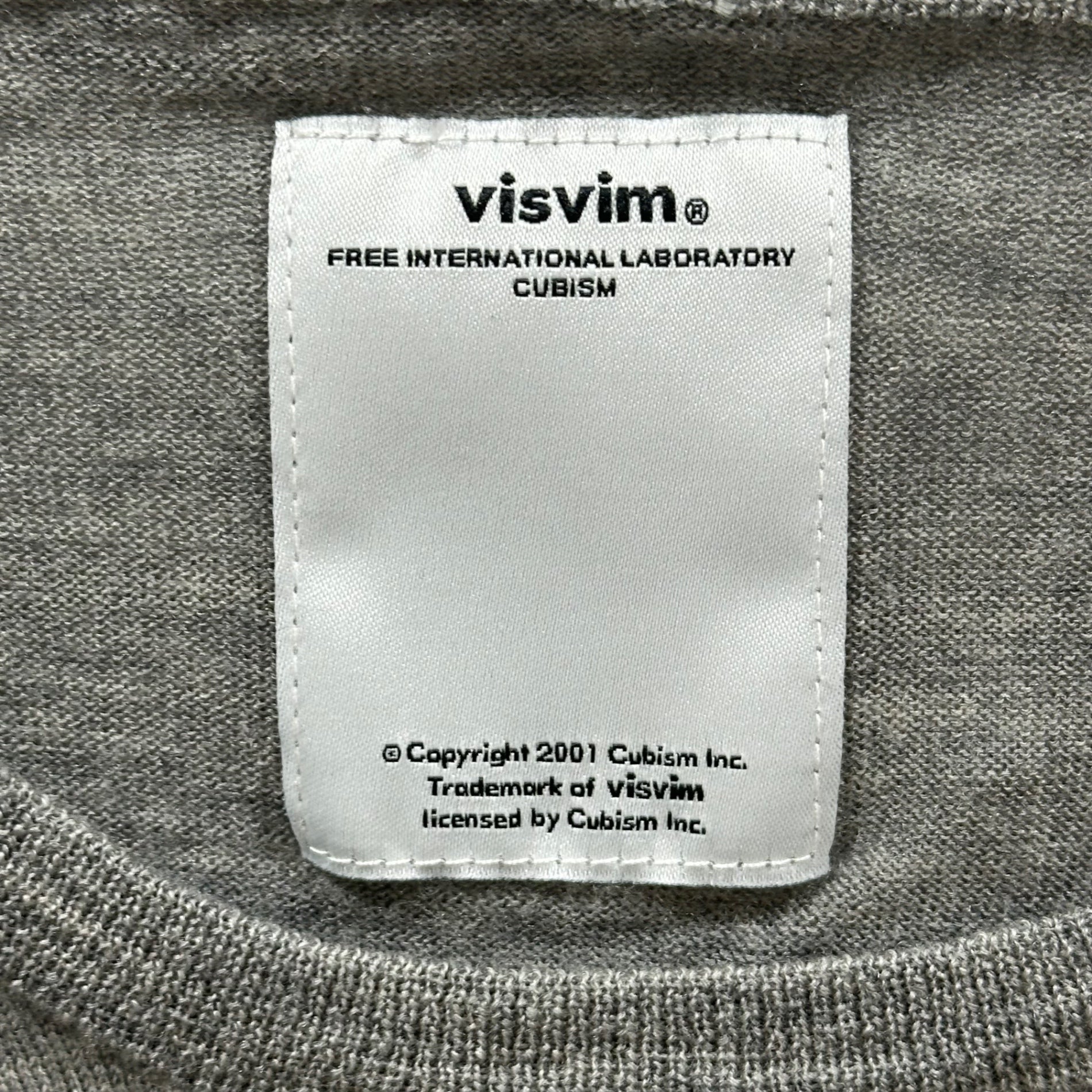 VISVIM(ビズビム/ヴィズヴィム) 2000’s Wool Elbow Patch Sweater ウール エルボーパッチ ニット M グレー×イエロー