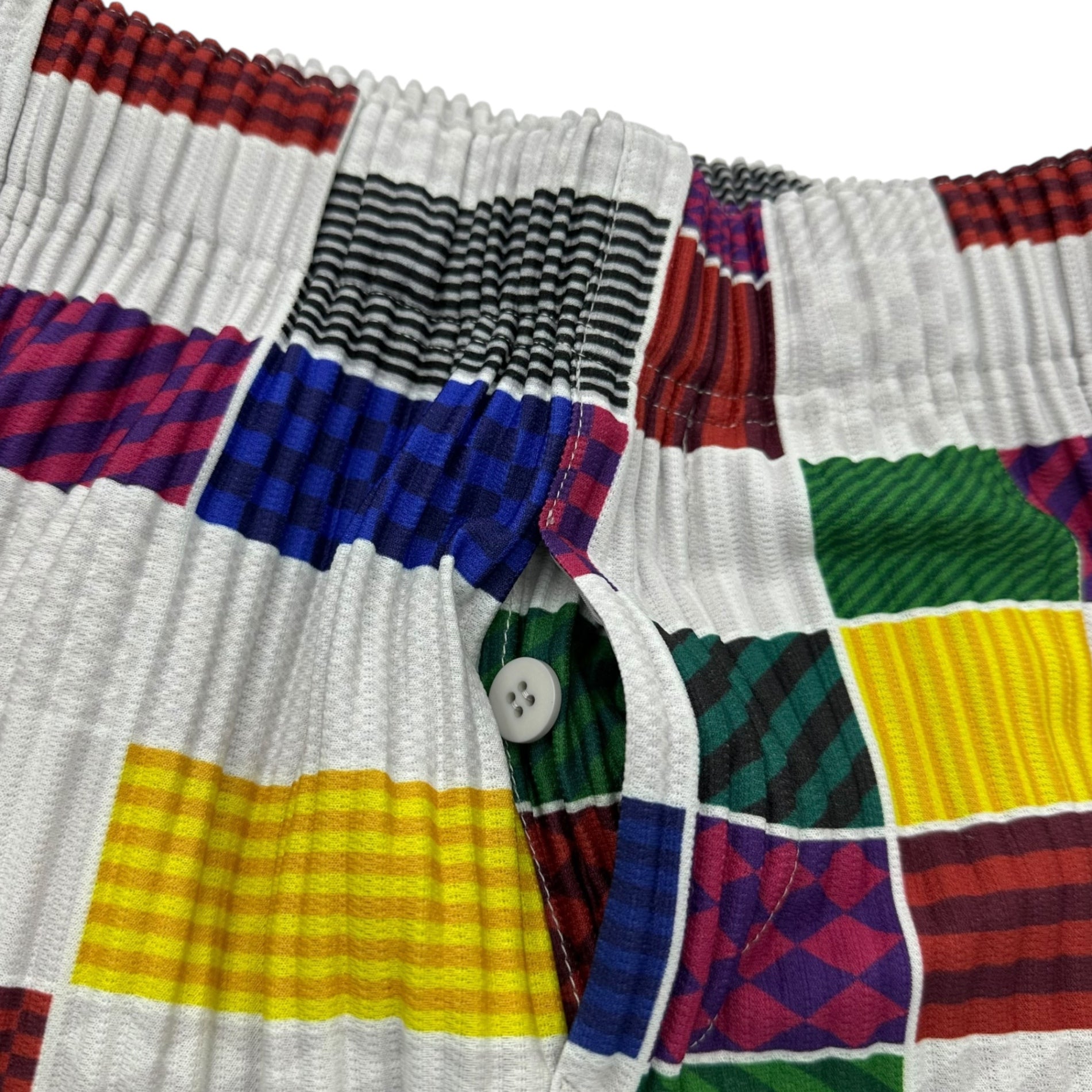 HOMME PLISSE ISSEY MIYAKE(オムプリッセイッセイミヤケ) Random Check Pleated Pants ランダム チェック プリーツ パンツ S マルチカラー