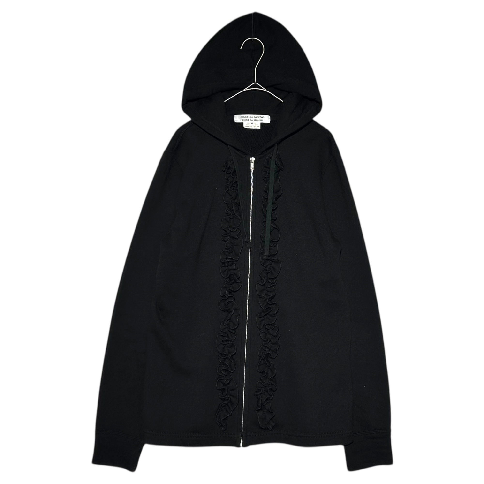 COMME des GARCONS COMME des GARCONS(コムデギャルソンコムデギャルソン) 12AW Ruffled Zip-Up Hoodie フリル ジップアップ パーカー RJ-T032 M ブラック AD2012
