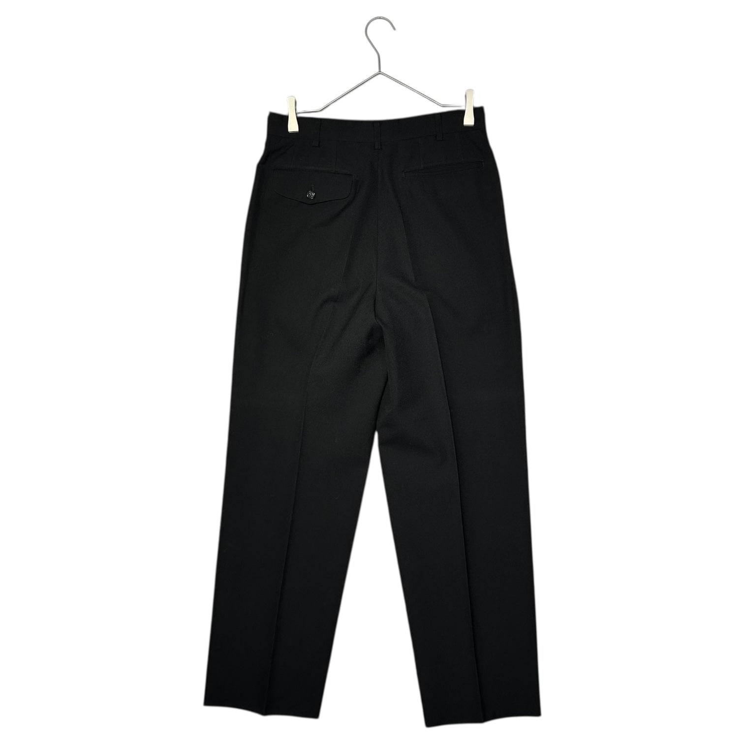 COMME des GARCONS HOMME(コムデギャルソンオム) 80's Wool 2-Piece Suit Set 本人期 ウール 2B セットアップ スーツ HS-05043 S ブラック 80年代 川久保玲 アーカイブ テーラード ジャケット 2タック スラックス