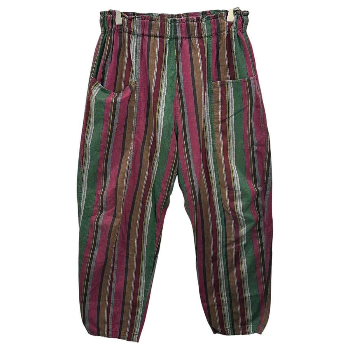 South2 West8 S2W8(サウス2ウエスト8) 2025SS ARMY STRING PANT - MULTI STRIPE アーミー ストリング パンツ マルチ ストライプ QV624 S ピンク×グリーン