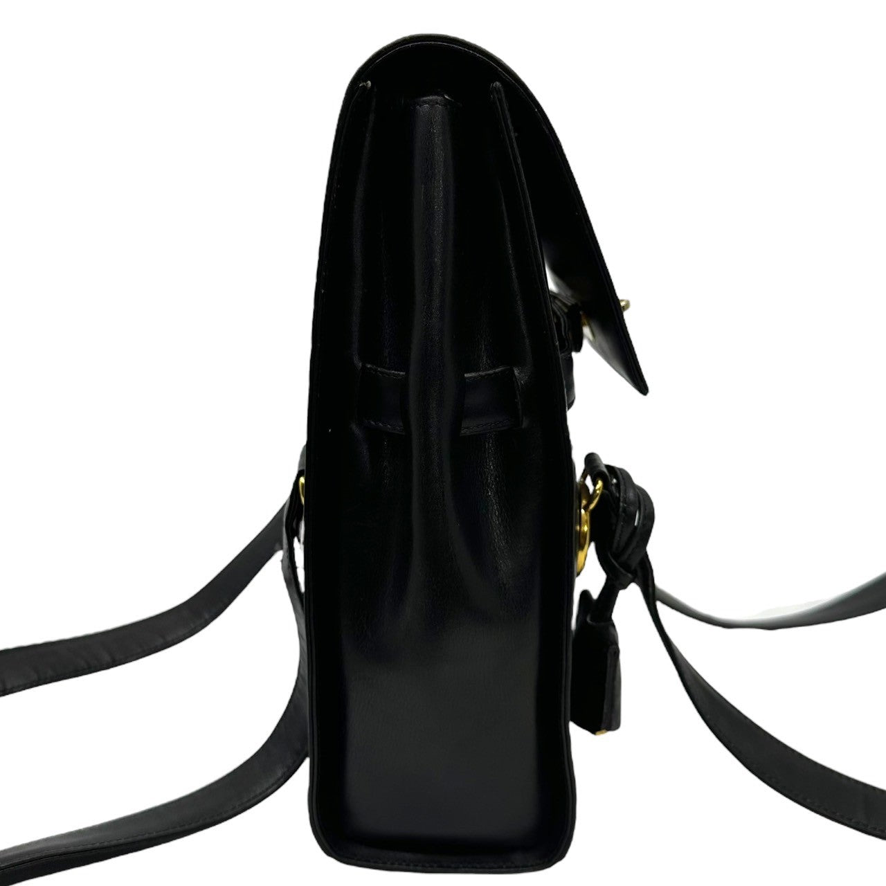 GIANNI VERSACE COUTURE(ジャンニヴェルサーチ クチュール) Medusa Design Box Calf Shoulder Bag メデューサ デザイン ボックスカーフ ショルダー バッグ ブラック