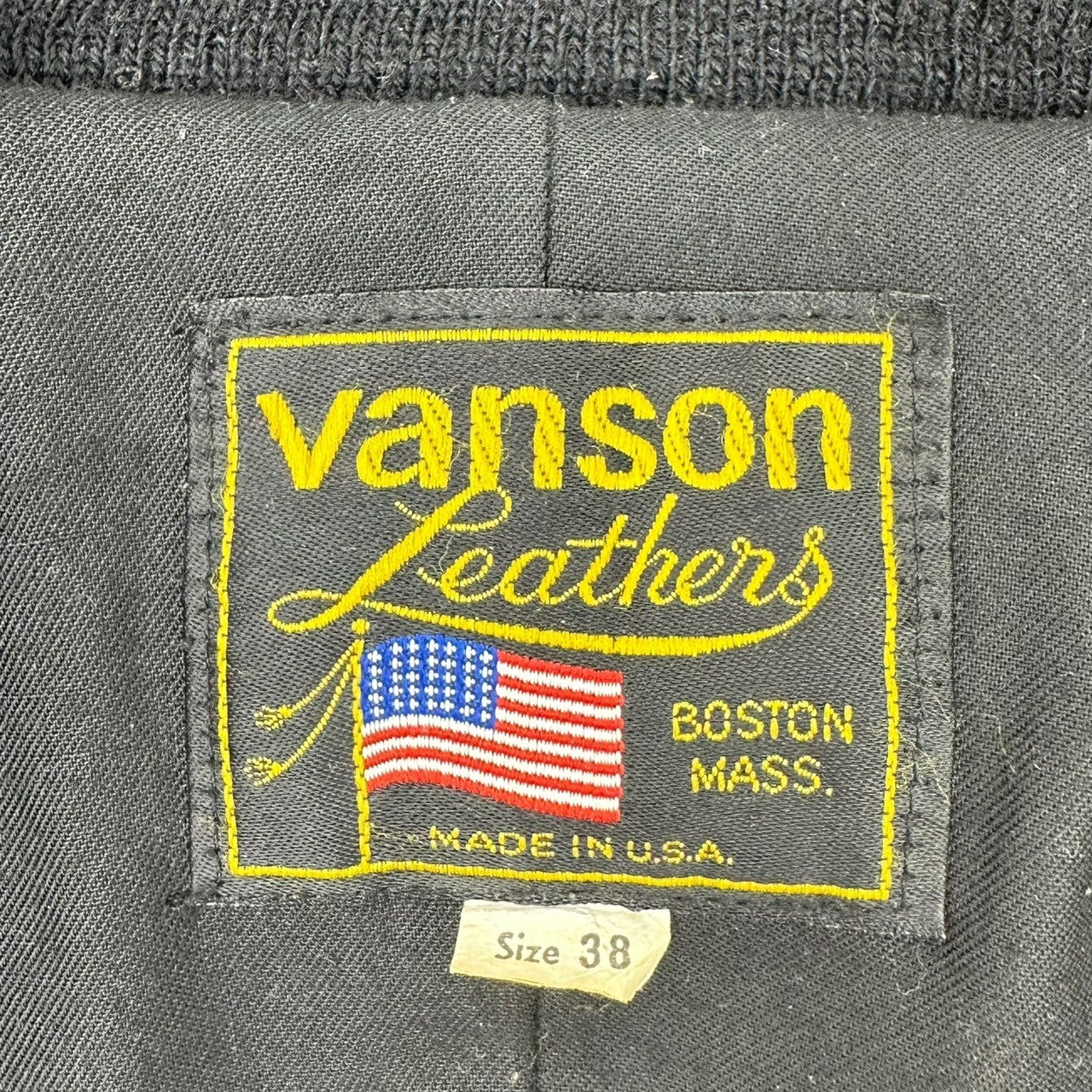 VANSON(バンソン) USA made Old Racing Leather Jacket オールド レーシング レザー ジャケット 38(M程度) レッド×ホワイト ブルゾン ワッペン CHAMPION Winston GTX