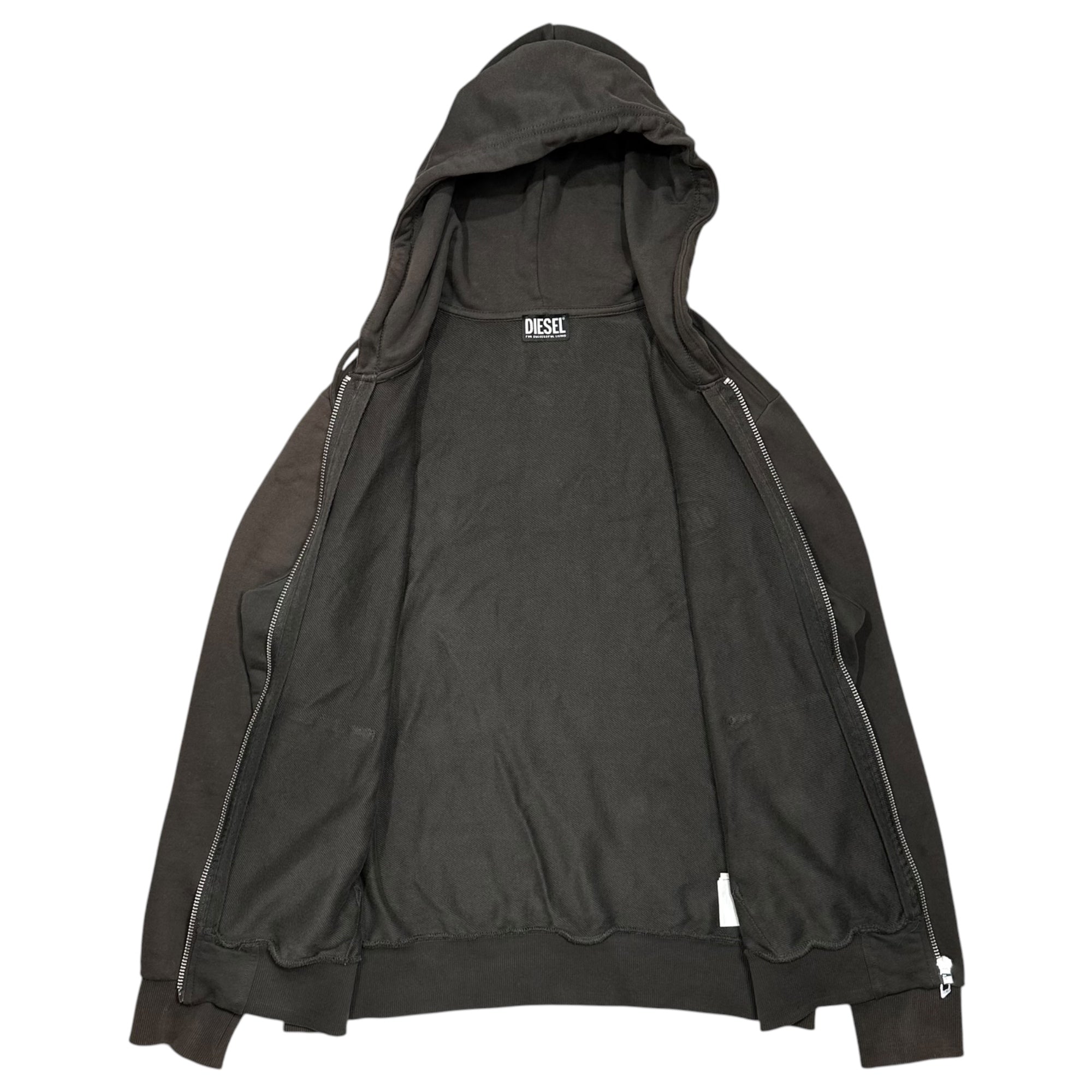 DIESEL(ディーゼル) S-GIRK-HOOD-ZIP-OVAL ロゴ ジップ パーカー A15244 L ブラウン