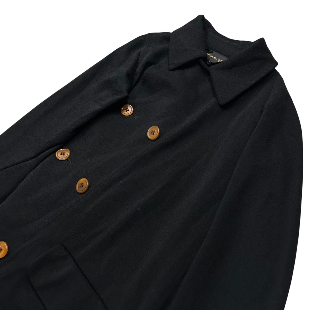 COMME des GARCONS(コムデギャルソン) 2002AW Asymmetrical Deconstructed Half Coat アシンメトリー 変形 ハーフ コート GG-J001 S ブラック AD2002 00s アーカイブ
