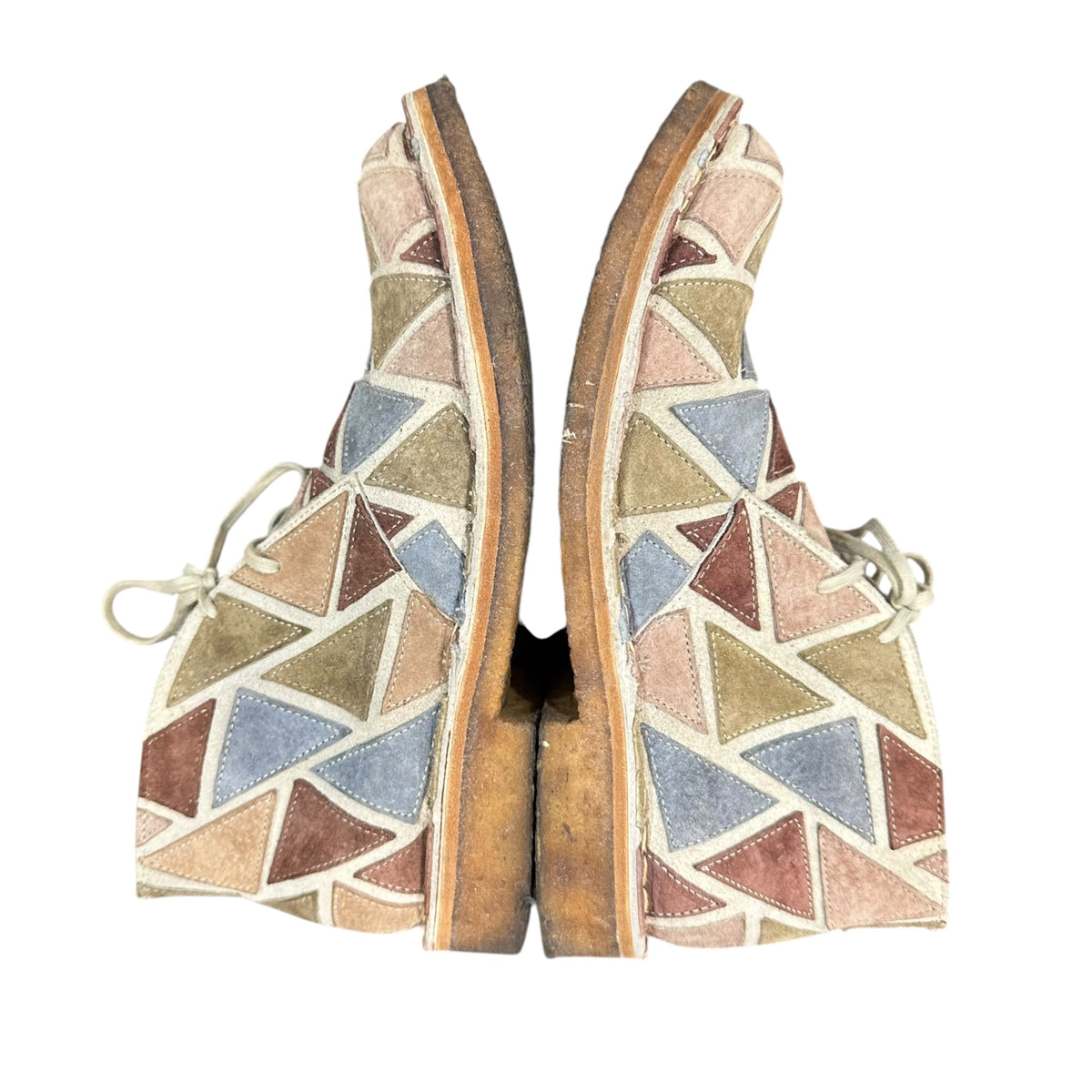 COMME des GARCONS HOMME PLUS(コムデギャルソンオムプリュス) 2001AW ”Looking at different world” Patchwork Desert Boots サイケ期 パッチワーク デザート ブーツ 25cm マルチ 00's