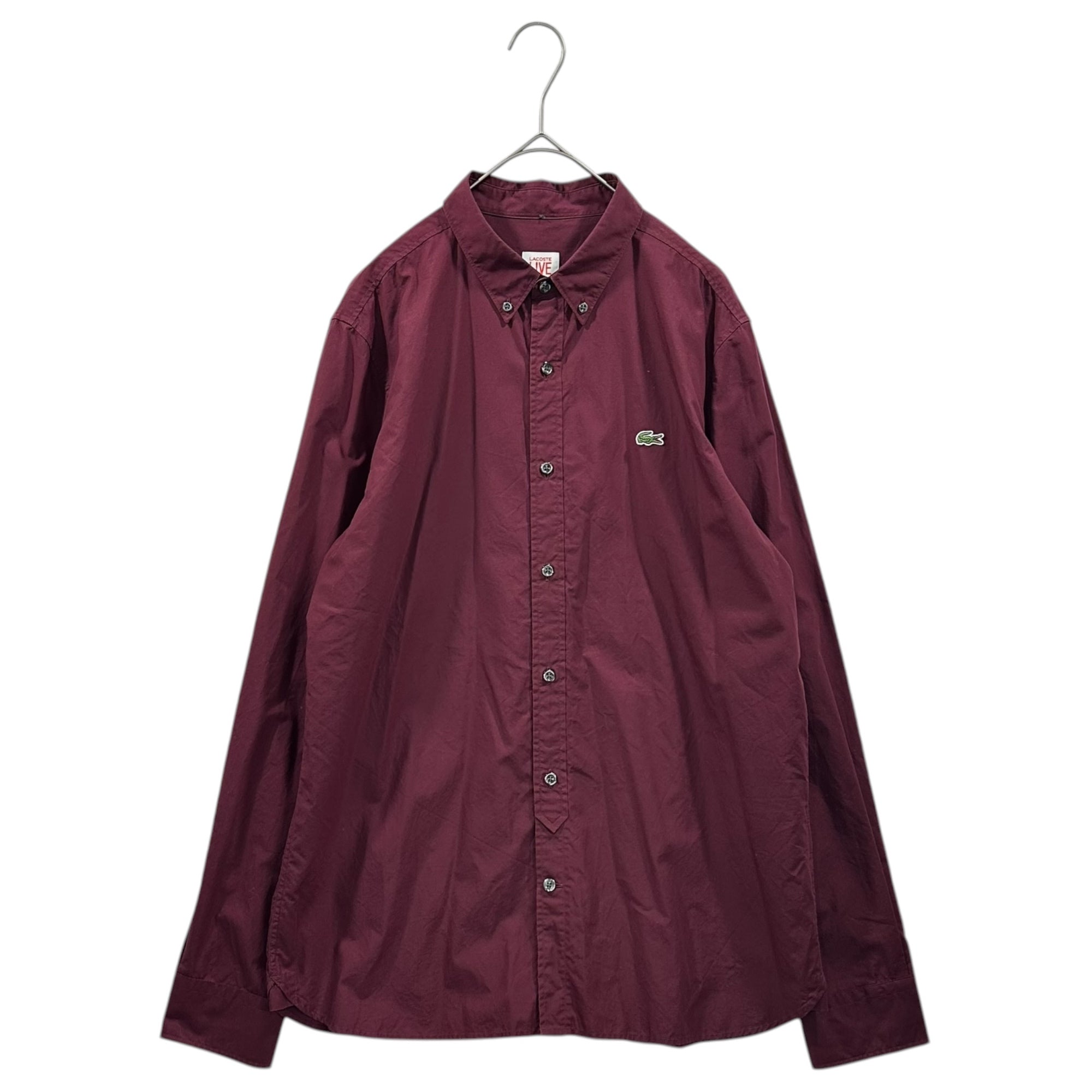 Lacoste L!VE(ラコステライブ) Logo Cotton BD L/S Shirt ロゴ