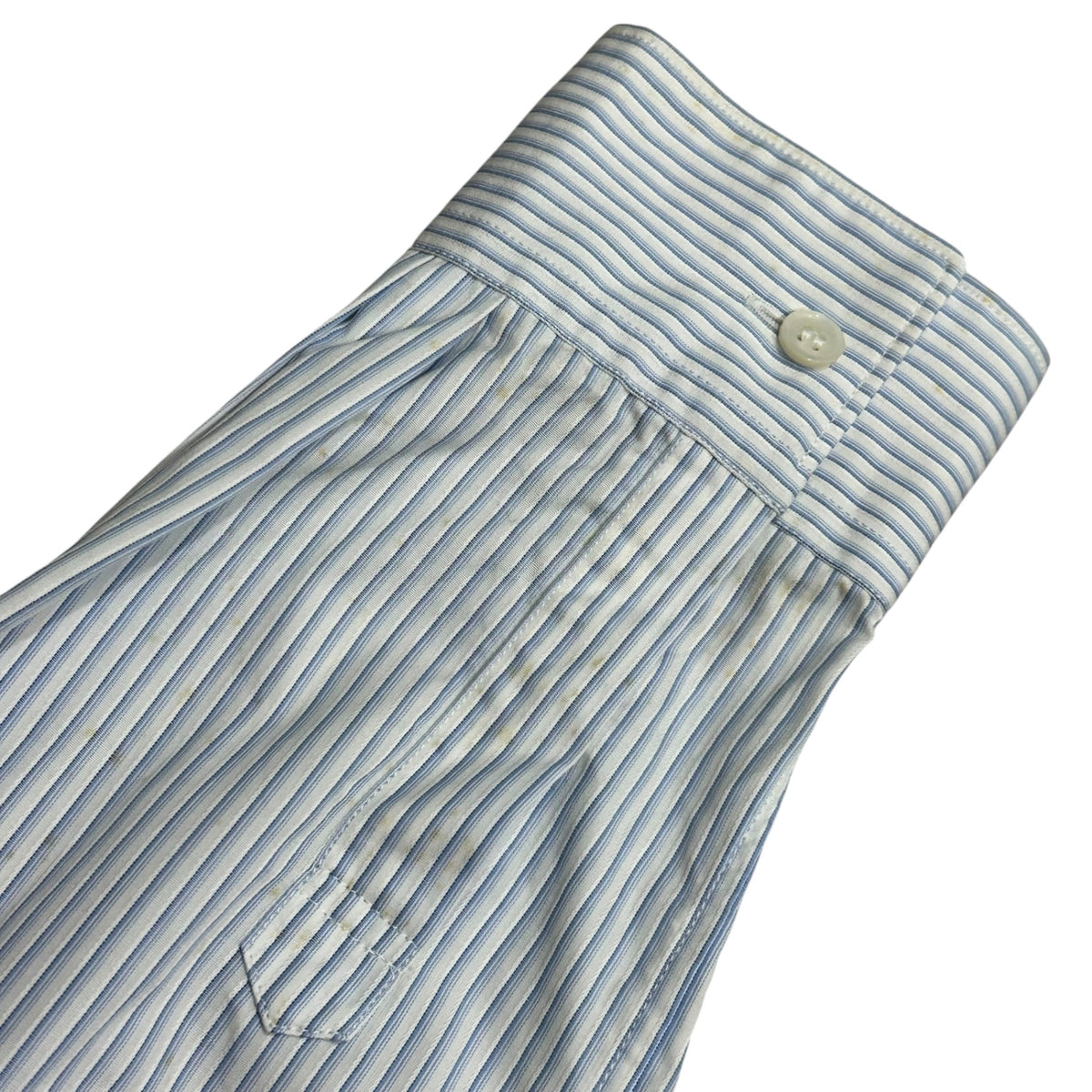 COMME des GARCONS SHIRT(コムデギャルソンシャツ) 2016AW ”Masaho Anotani” Docking Striped L/S Shirt 安野谷昌穂 ドッキング ストライプ 長袖 シャツ W24022 XS ブルー×マルチカラー