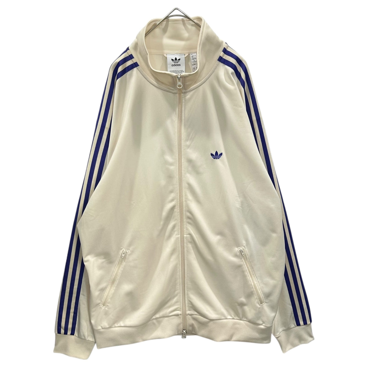 adidas(アディダス) Track Jacket Gender Neutral トラック ジャケット JD5269 L アイボリー×パープル ジャージ