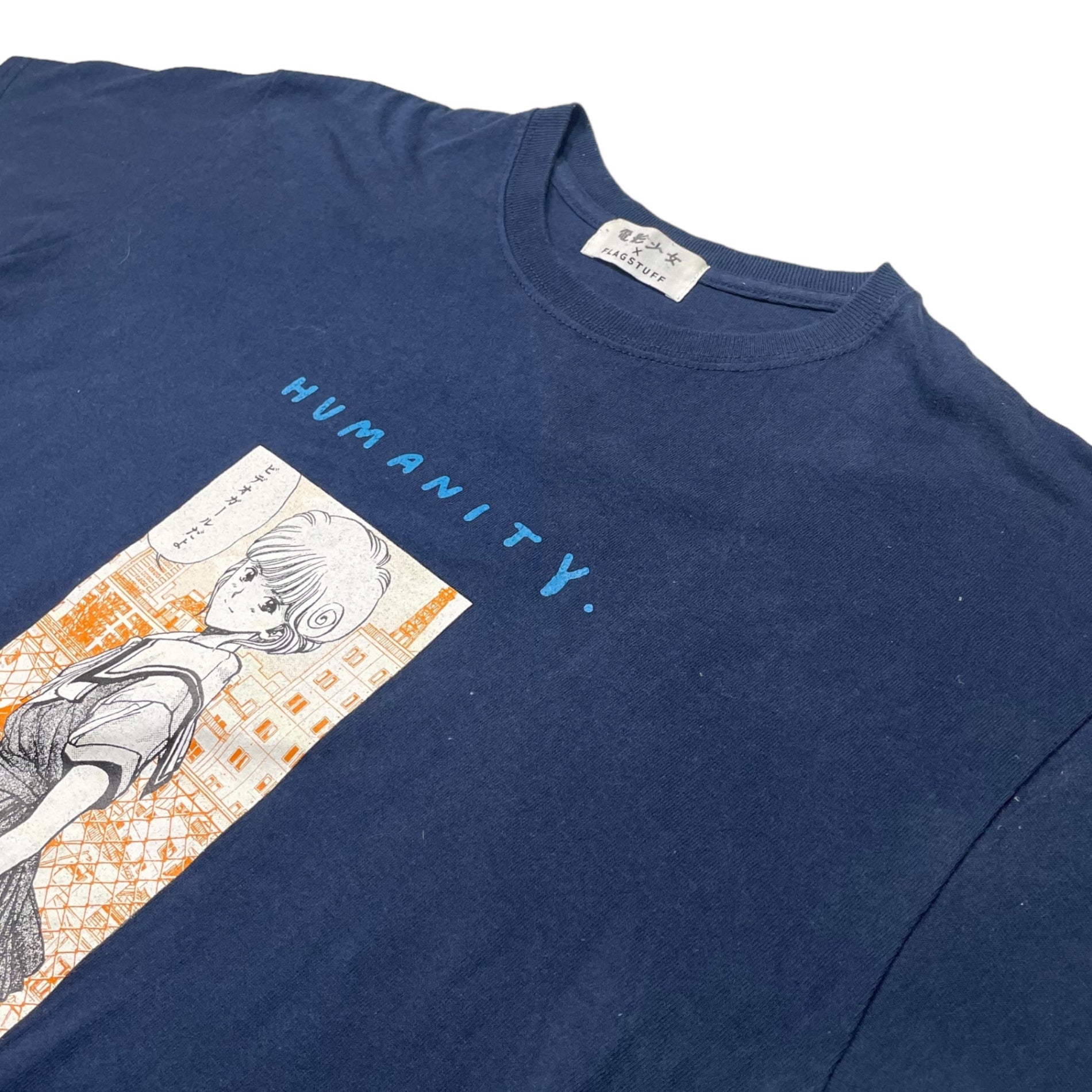 FLAGSTUFF(フラグスタフ) "HUMANITY" Tee/アニメTシャツ 19SS-FS×VG-06 M ネイビー VIDEO GIRL