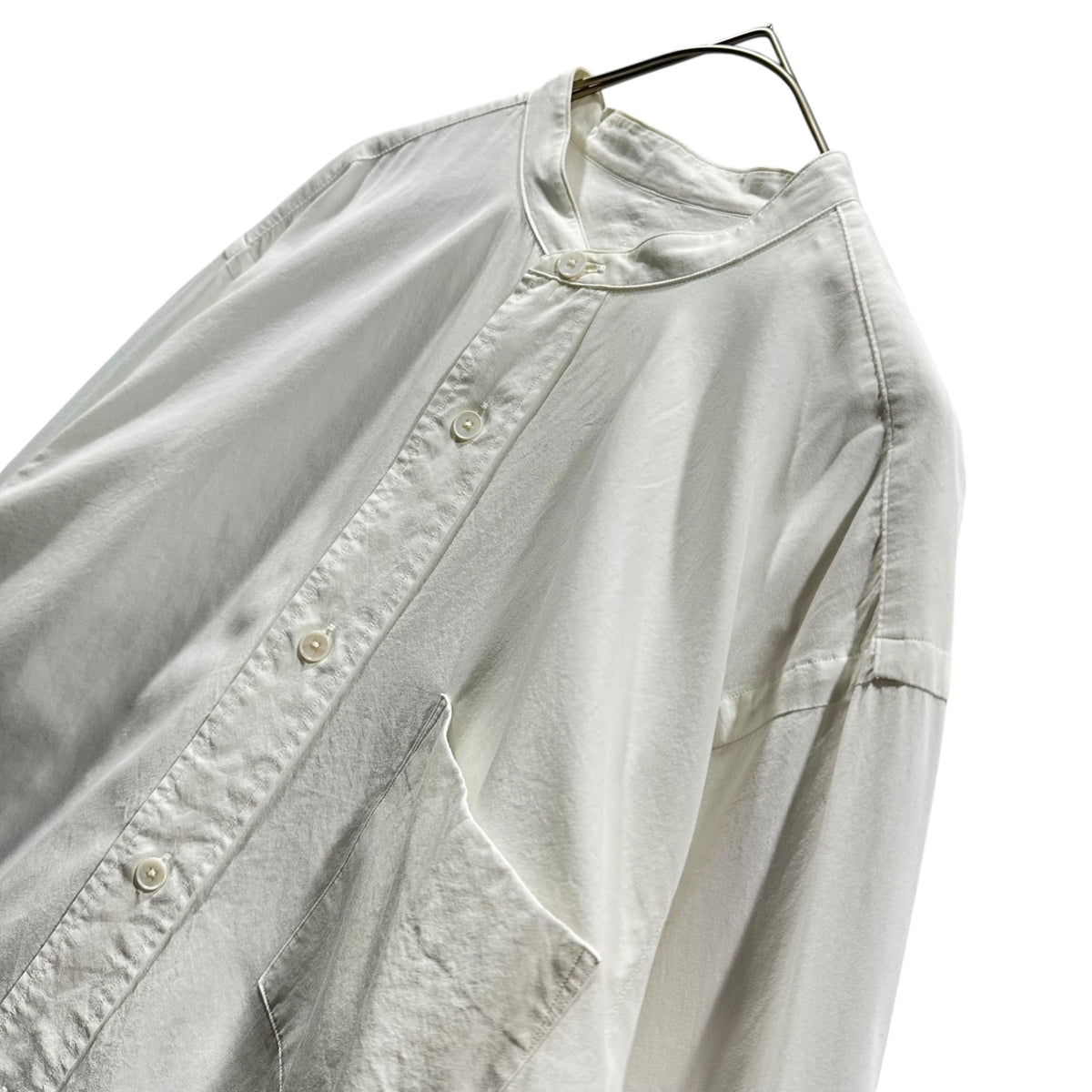 COMOLI(コモリ) band collar shirt バンド カラー シャツ U03-02002 1 ホワイト