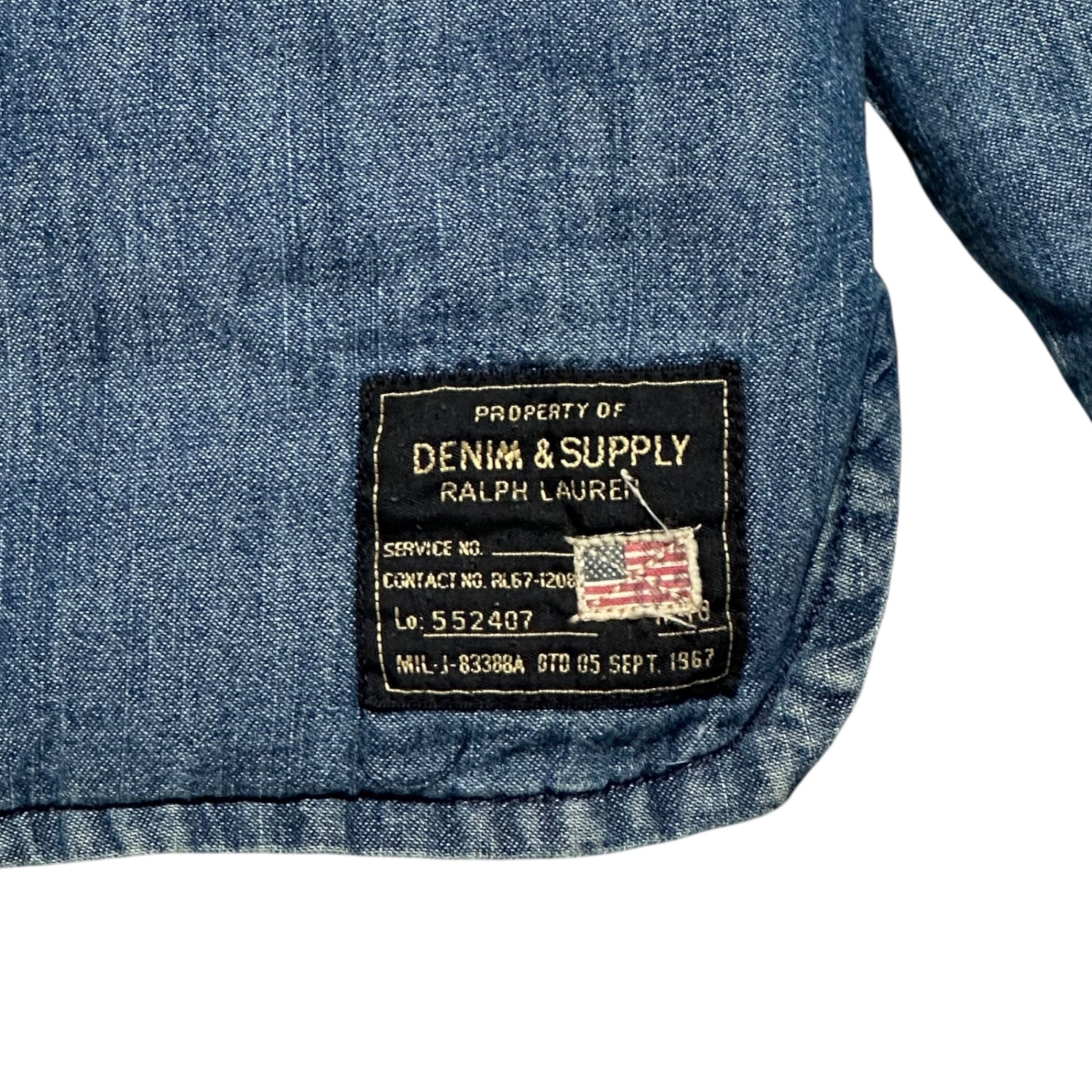 DENIM & SUPPLY RALPH LAUREN(デニム&サプライラルフローレン) Denim Down Shirt Jacket デニム ダウン シャツ ジャケット M インディゴ ウエスタン ヨーク