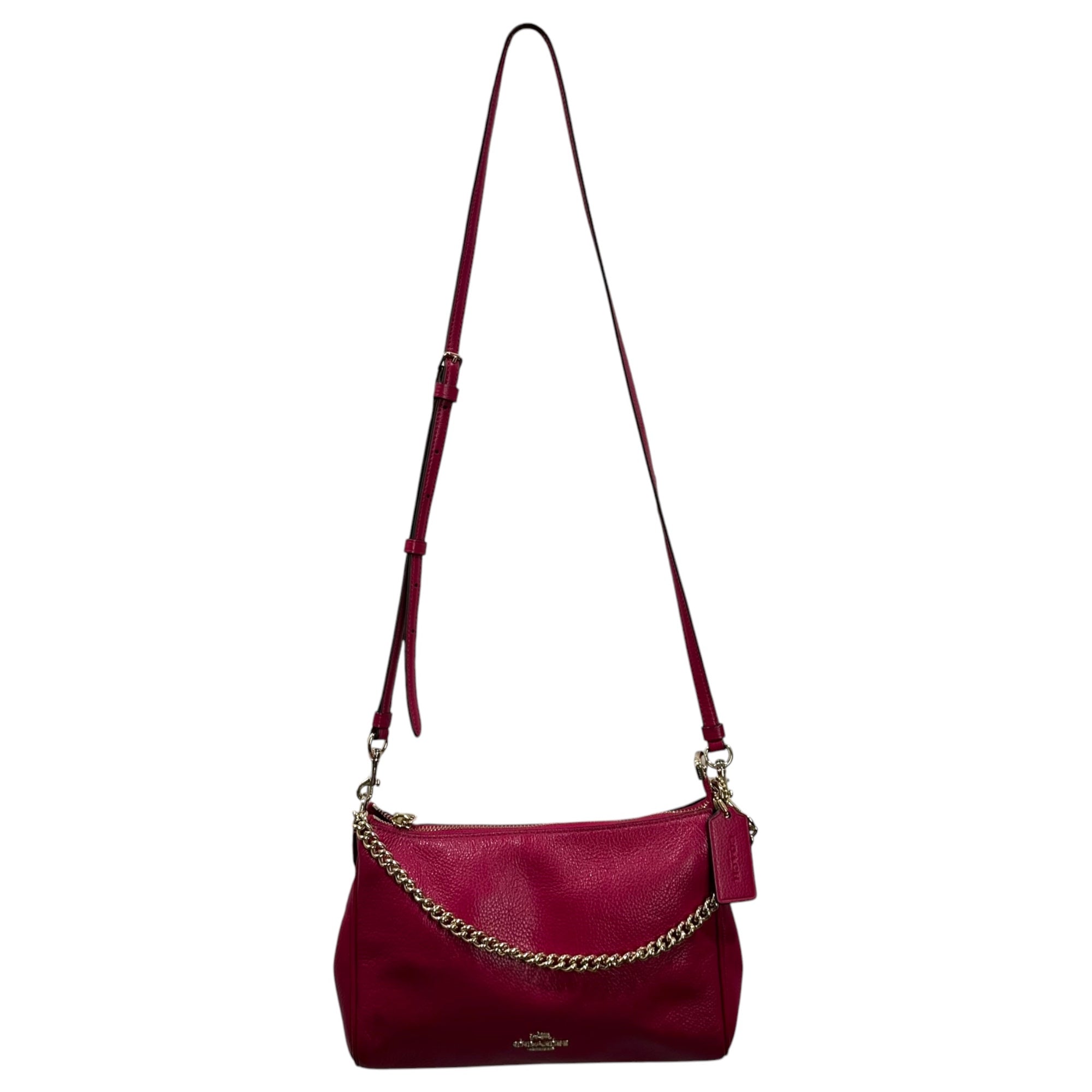 COACH(コーチ) 2-Way Chain Shoulder Bag チェーン ショルダー バッグ F36666 レッドパープル