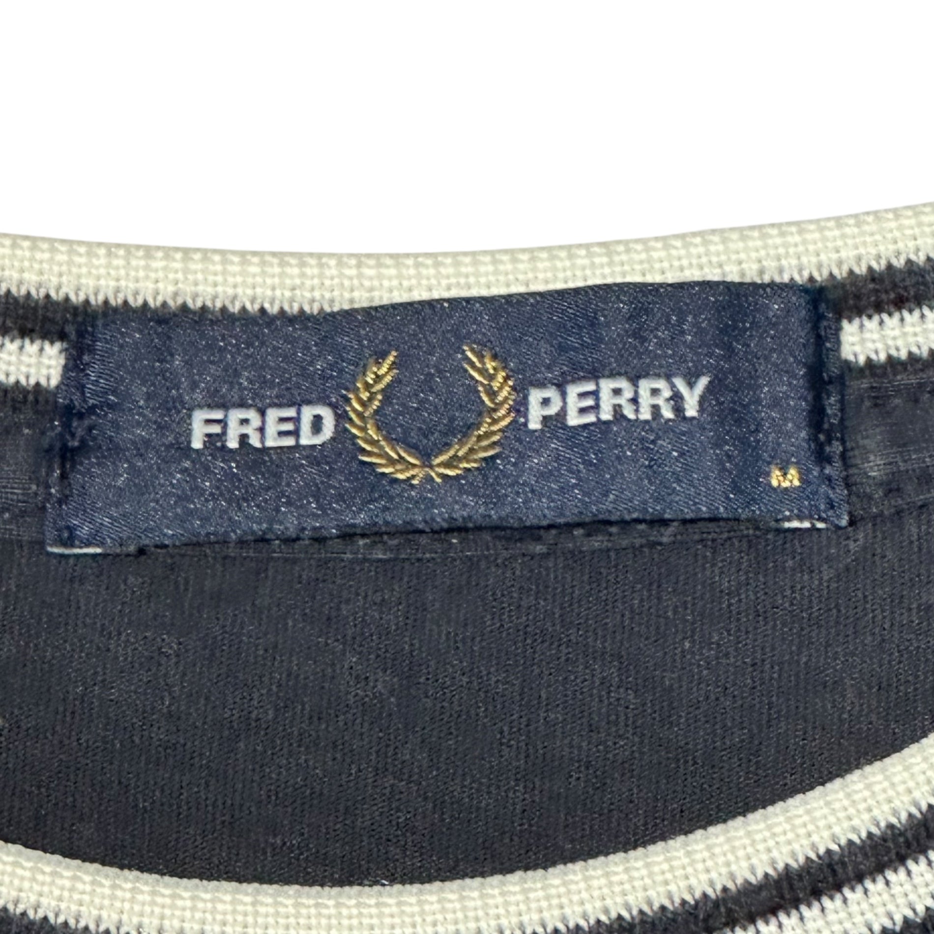 FRED PERRY(フレッドペリー) TWIN TIPPED T-SHIRT ツイン ティップライン クルーネック Tシャツ M1588 M ネイビー×ホワイト