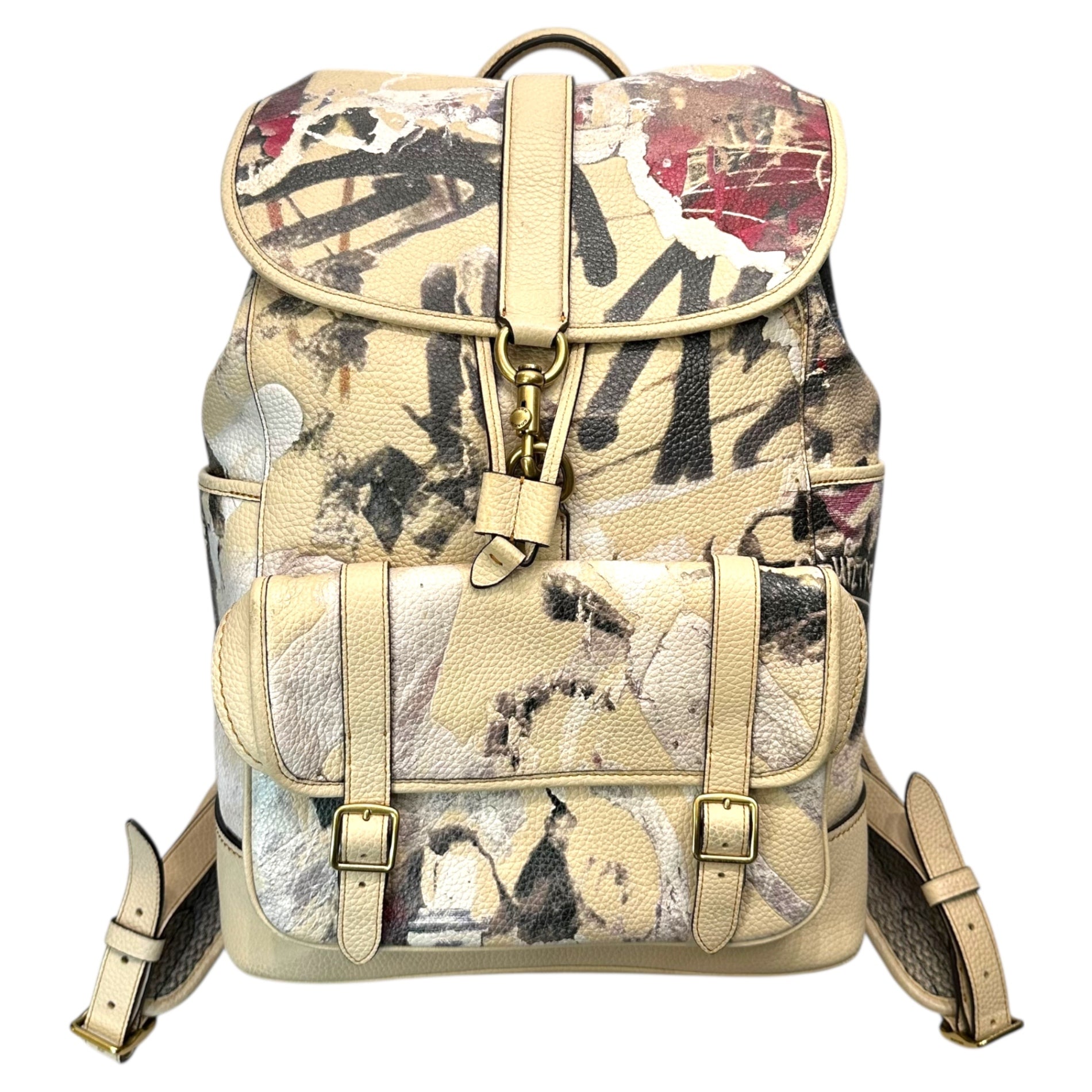 COACH(コーチ) X Mint + Serf Carriage キャリッジ バックパック CE190 ベージュ リュック レザー グラフィック