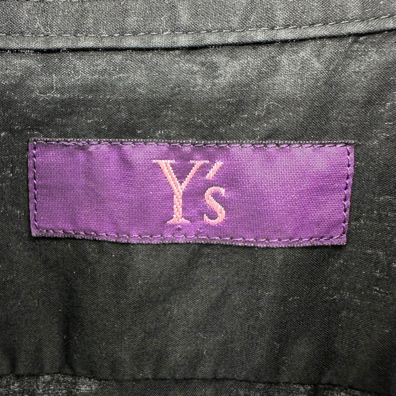 Y's PINK(ワイズ ピンク) 11SS Bow tie design regular collar cotton long sleeves shirt ボウタイデザイン レギュラーカラー コットン 長袖 シャツ YG-B22-001 2(M程度) ブラック
